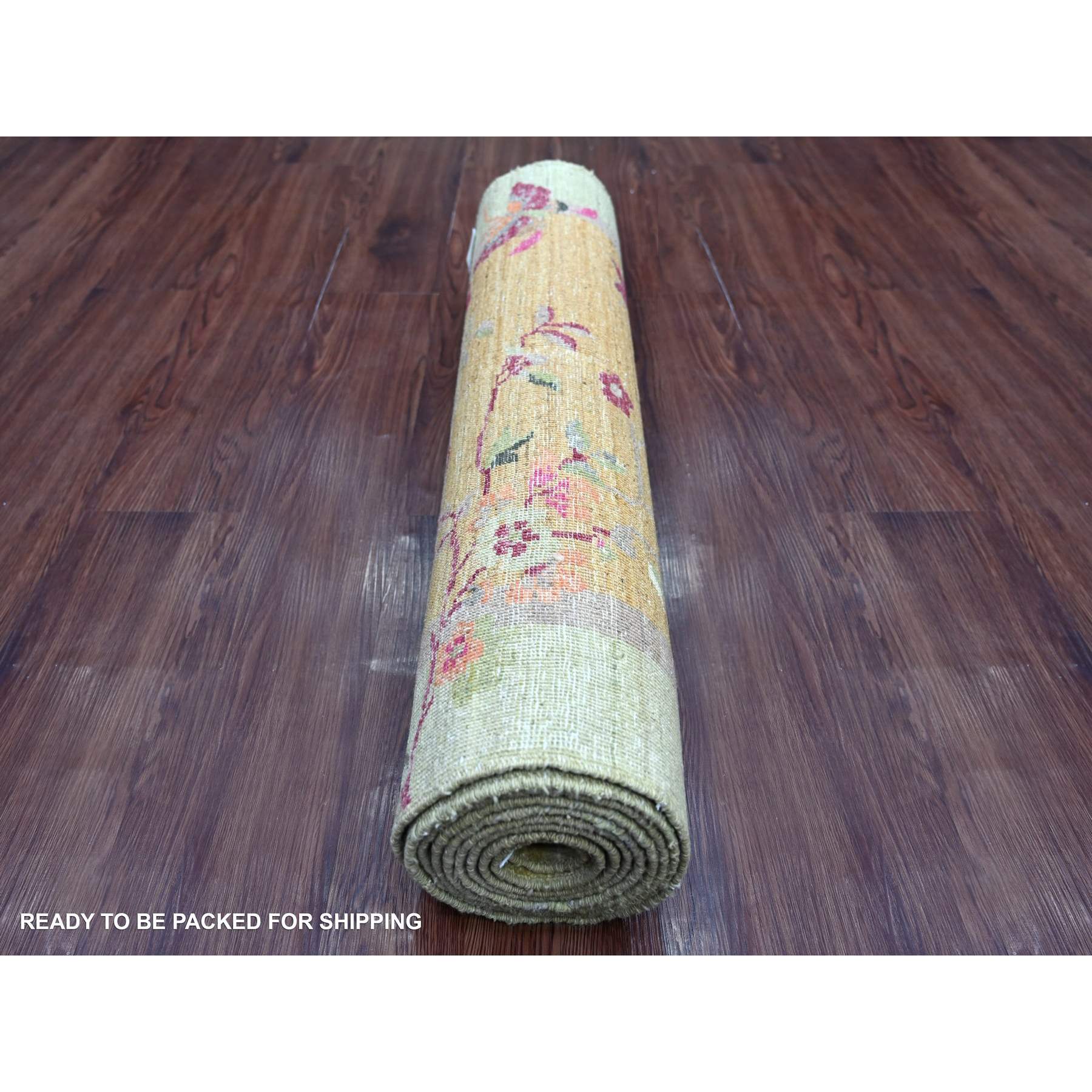 Oushak-And-Peshawar-Hand-Knotted-Rug-114255