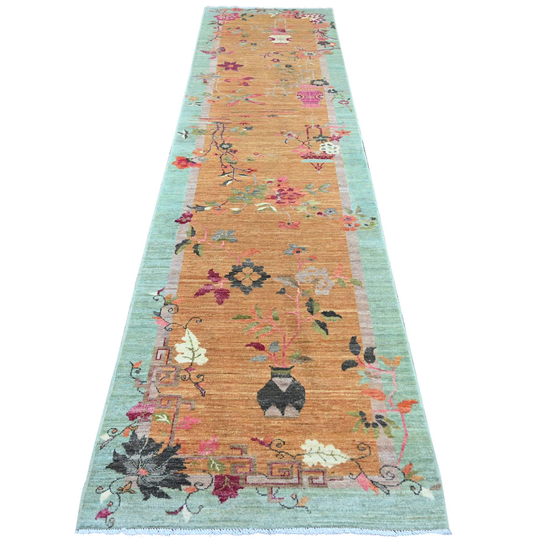 Oushak-And-Peshawar-Hand-Knotted-Rug-114265