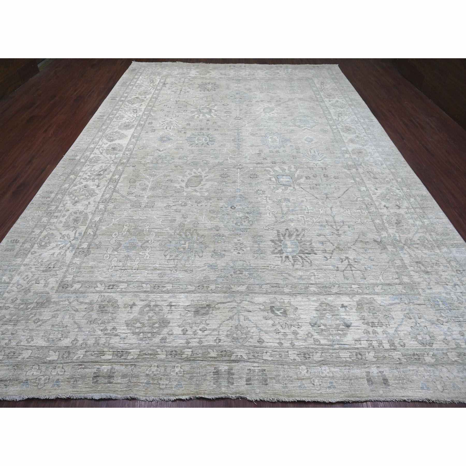 Oushak-And-Peshawar-Hand-Knotted-Rug-114295