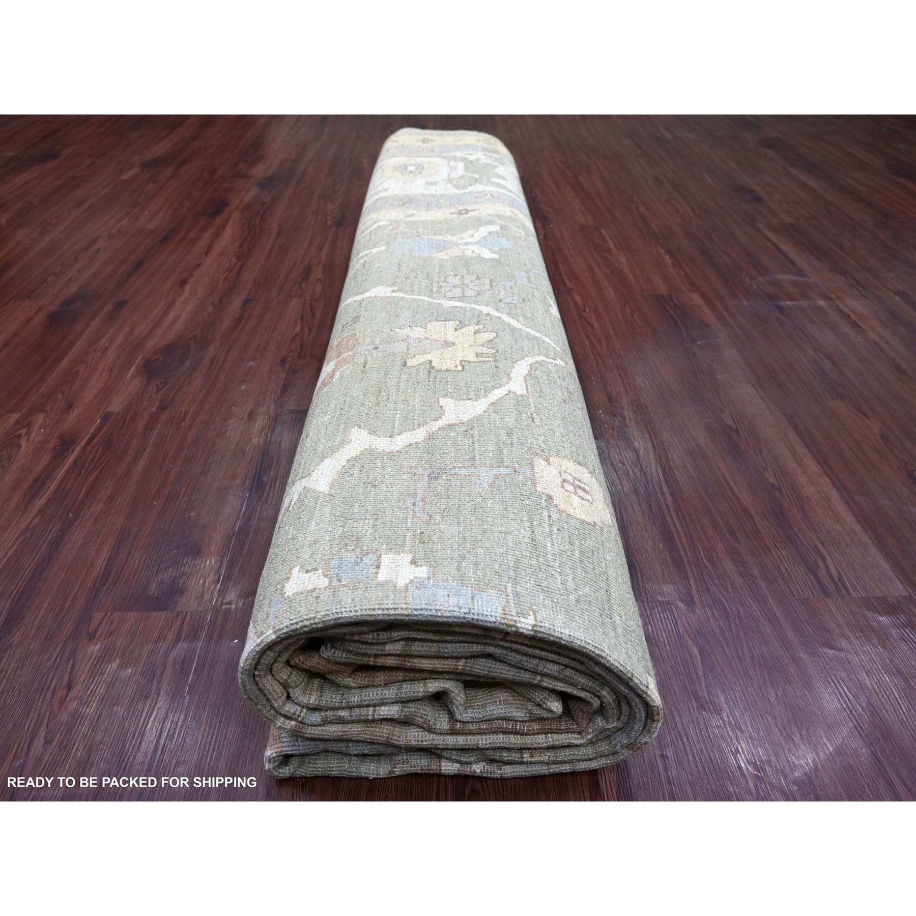 Oushak-And-Peshawar-Hand-Knotted-Rug-114305