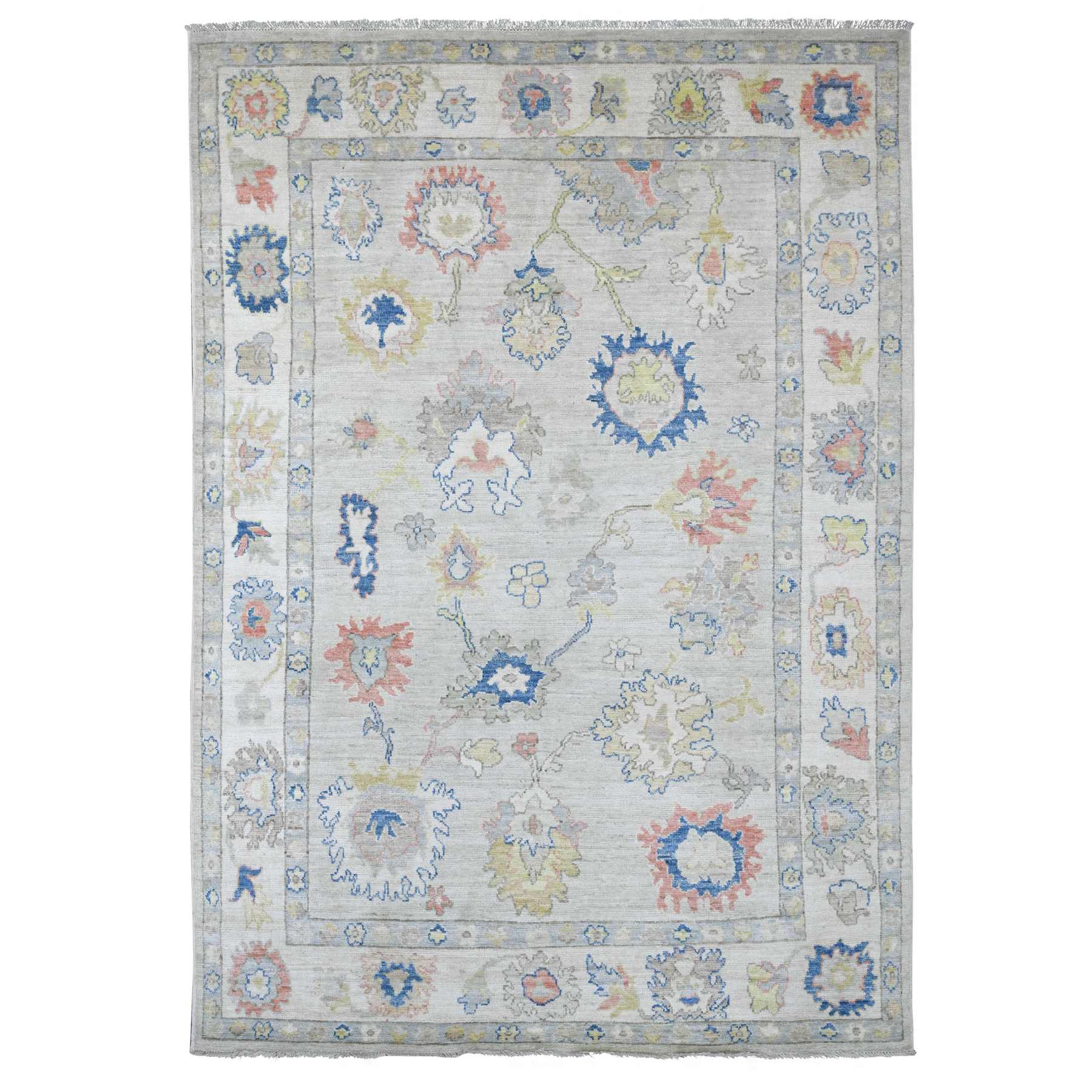 Oushak-And-Peshawar-Hand-Knotted-Rug-114405