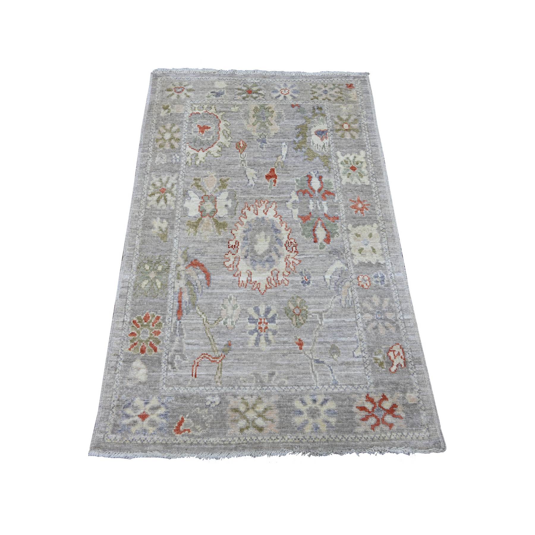Oushak-And-Peshawar-Hand-Knotted-Rug-114490