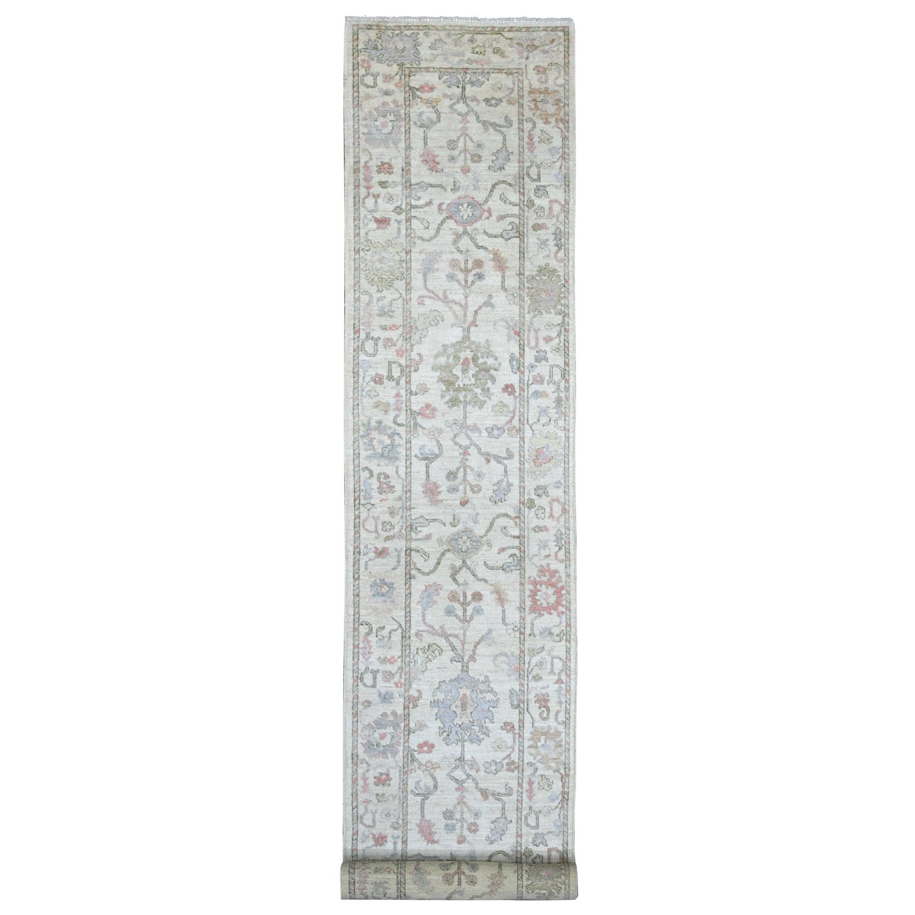 Oushak-And-Peshawar-Hand-Knotted-Rug-114525