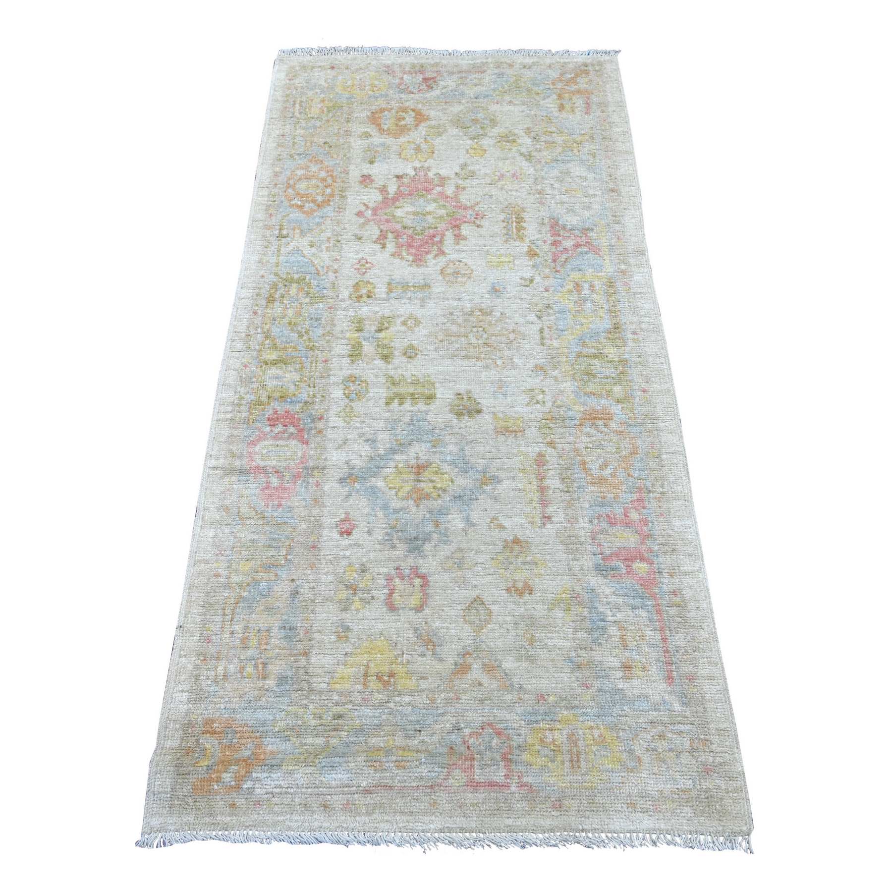 Oushak-And-Peshawar-Hand-Knotted-Rug-114535