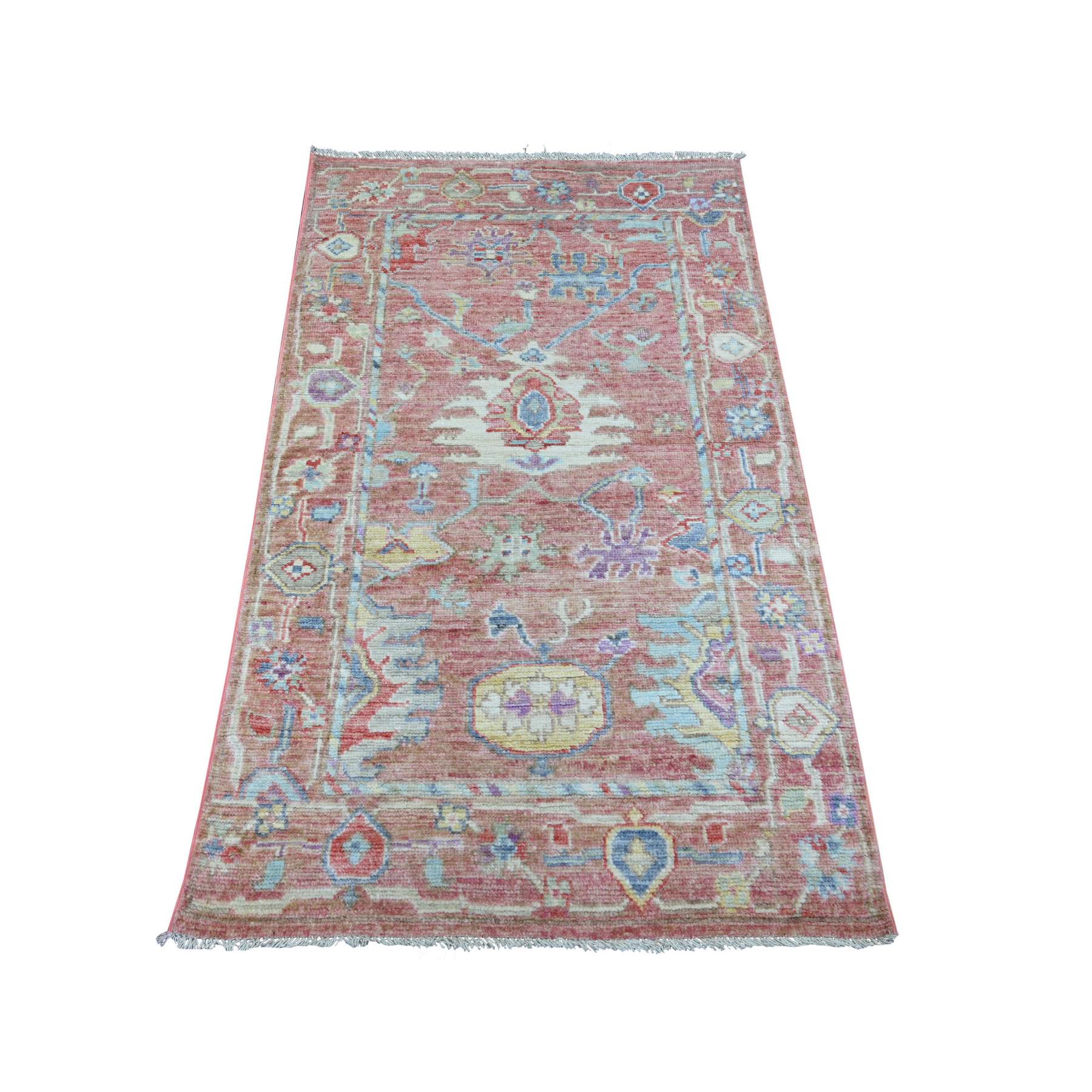 Oushak-And-Peshawar-Hand-Knotted-Rug-114555