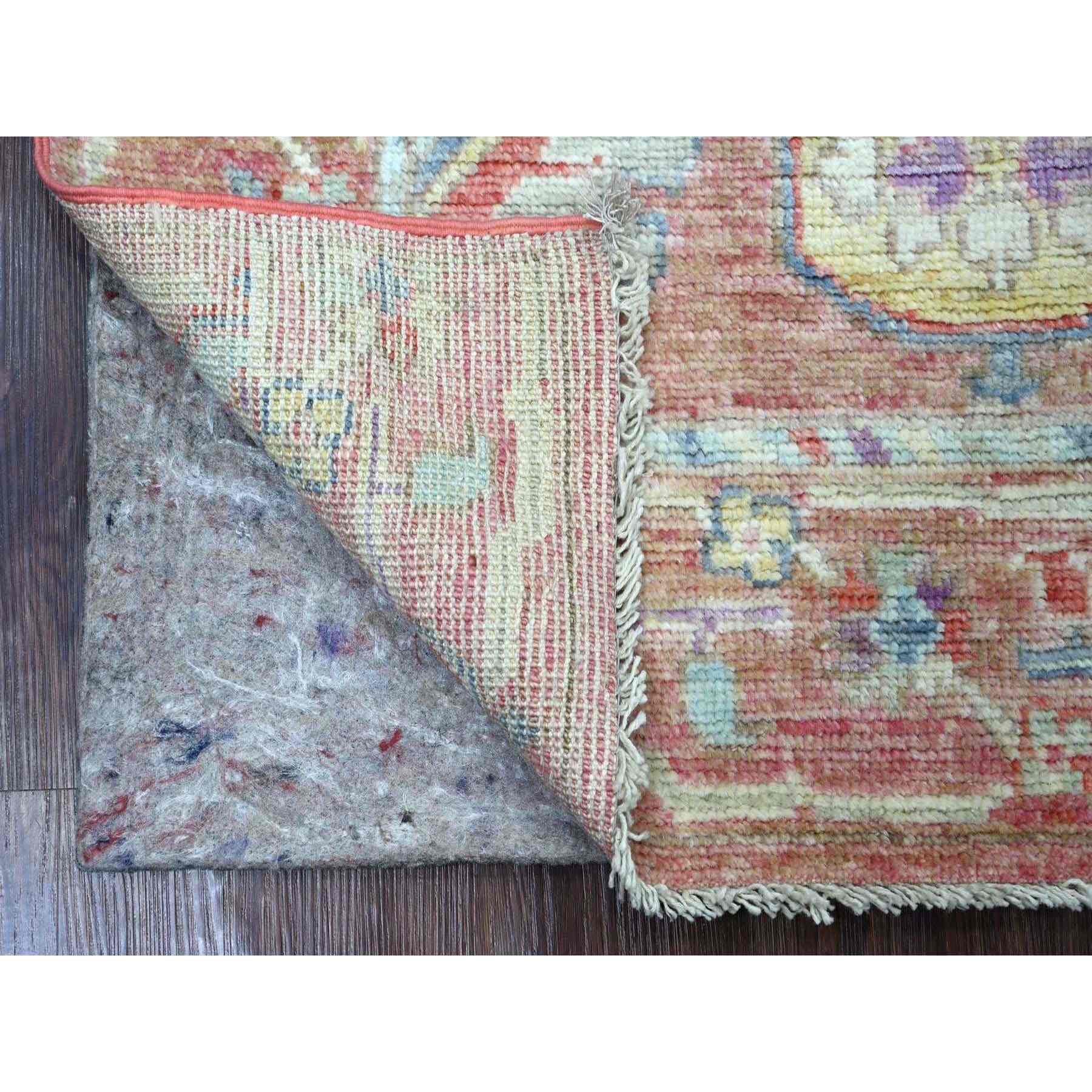 Oushak-And-Peshawar-Hand-Knotted-Rug-114555