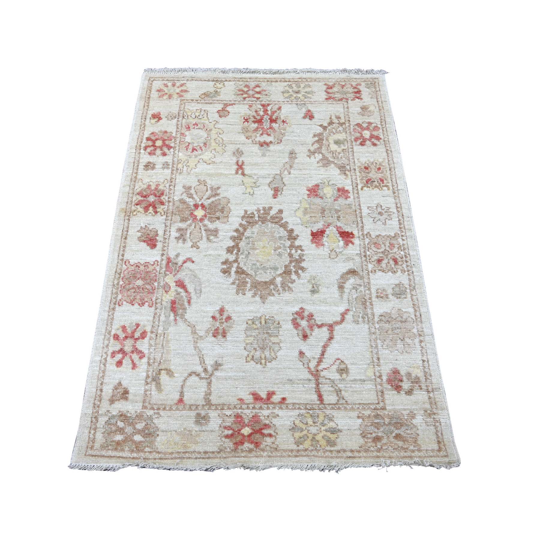 Oushak-And-Peshawar-Hand-Knotted-Rug-114565