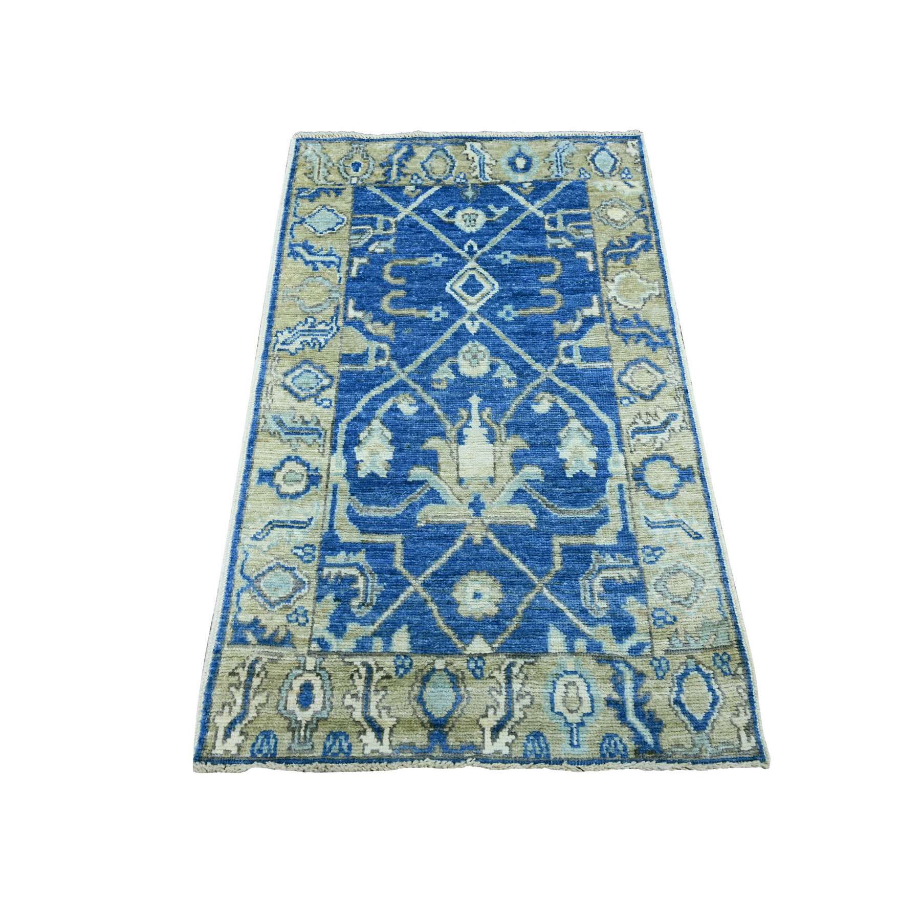 Oushak-And-Peshawar-Hand-Knotted-Rug-114595