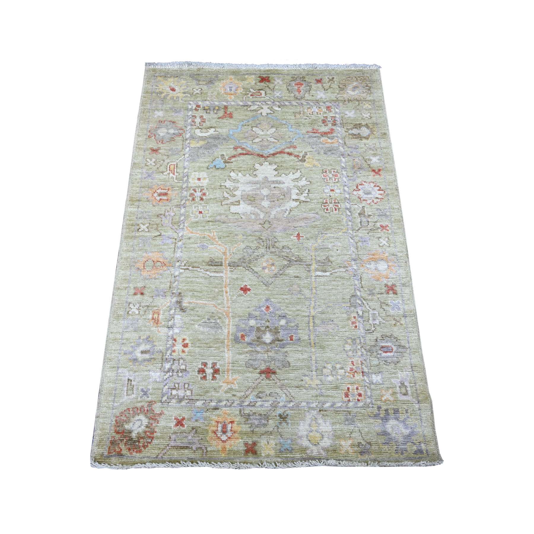 Oushak-And-Peshawar-Hand-Knotted-Rug-114600