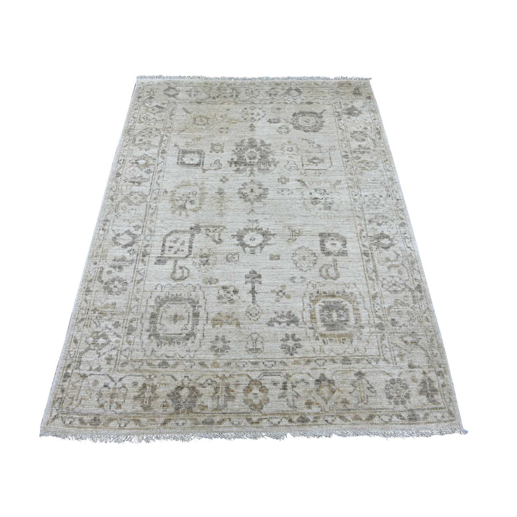 Oushak-And-Peshawar-Hand-Knotted-Rug-114615