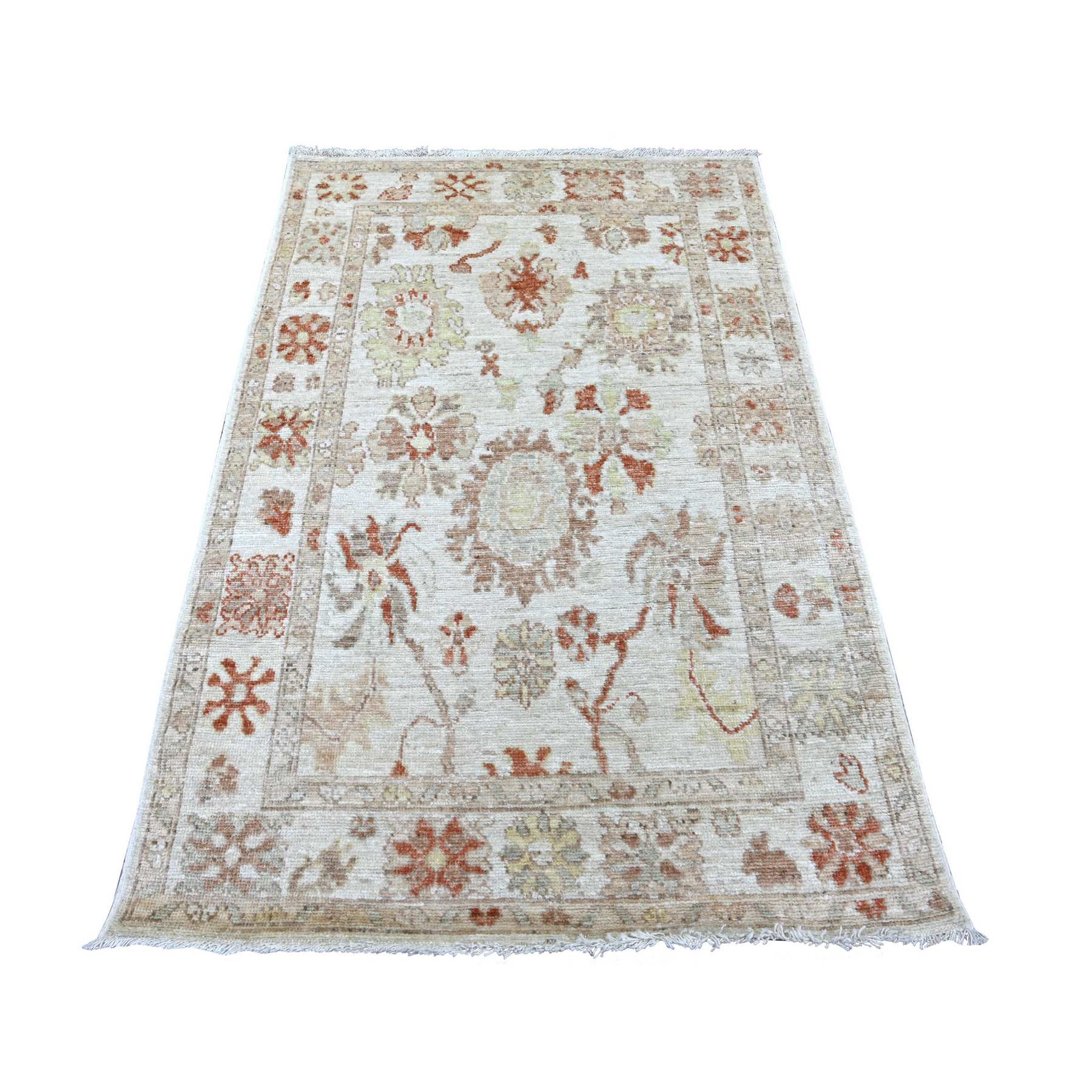 Oushak-And-Peshawar-Hand-Knotted-Rug-114620