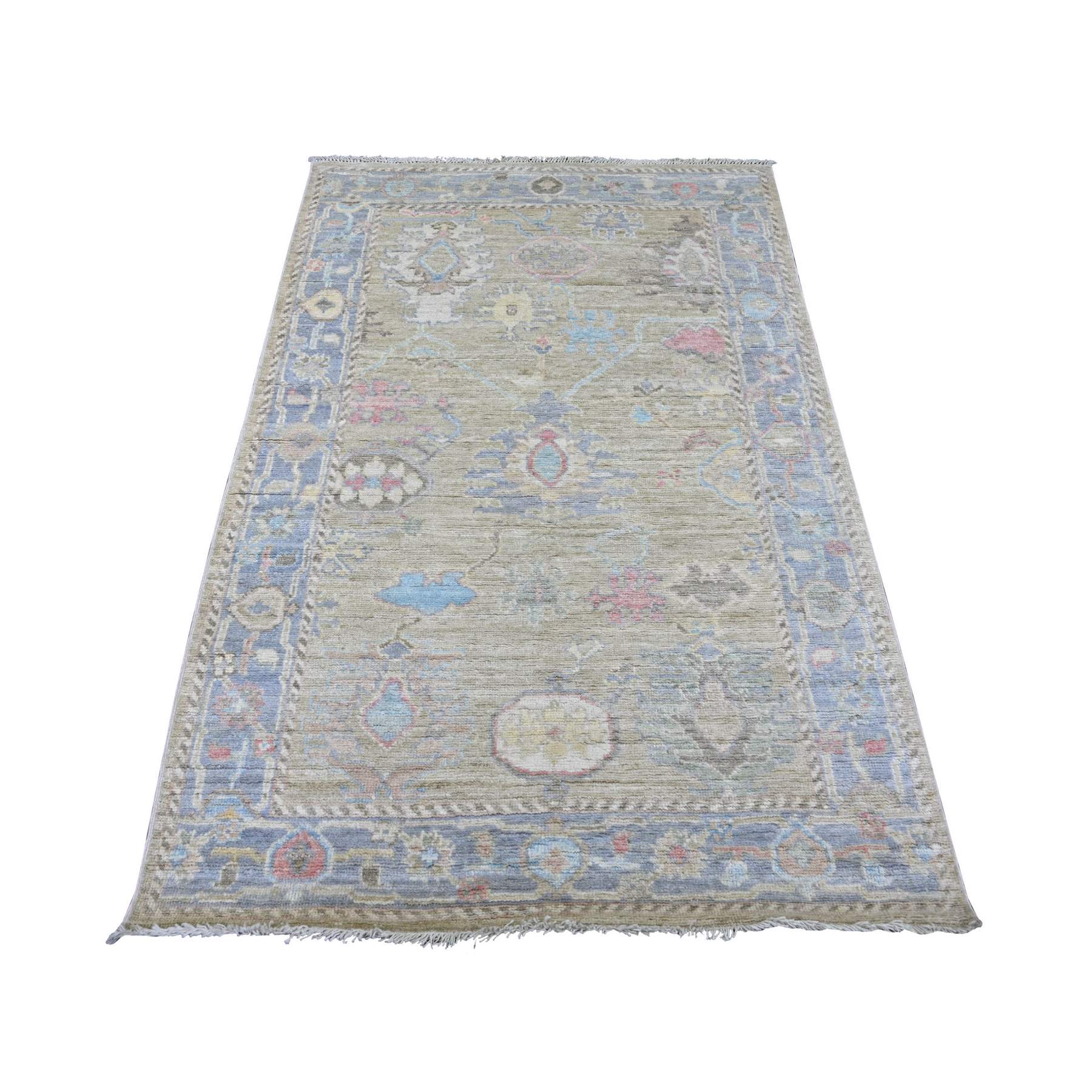 Oushak-And-Peshawar-Hand-Knotted-Rug-114635