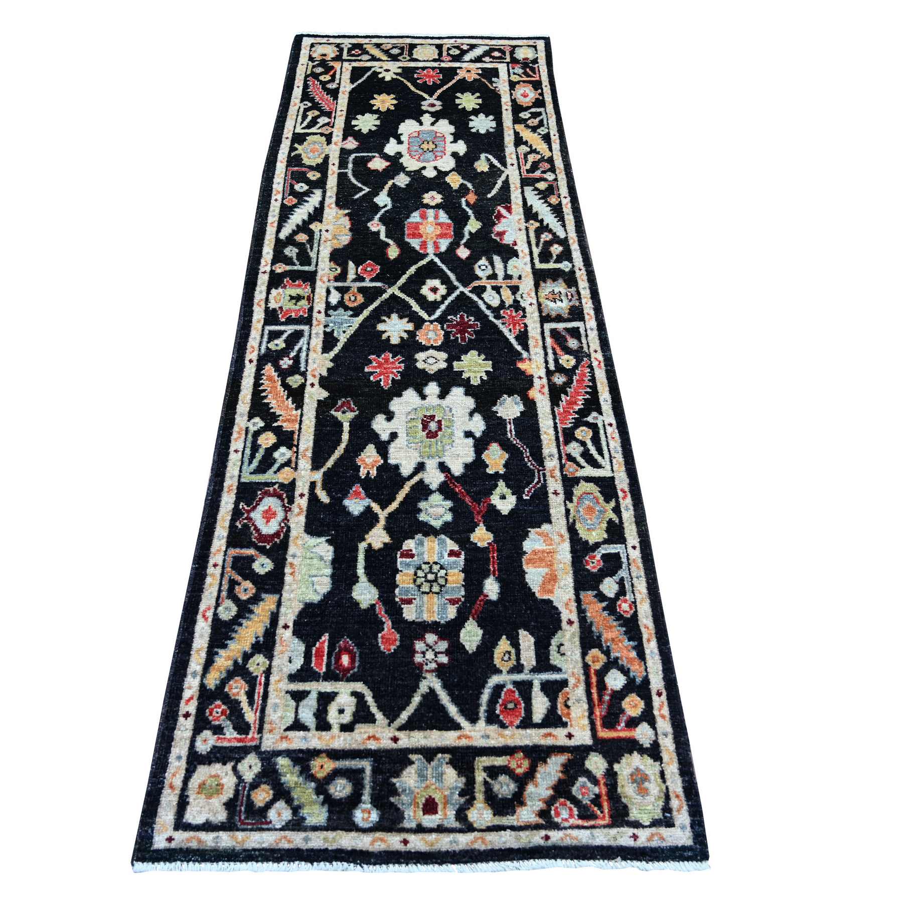 Oushak-And-Peshawar-Hand-Knotted-Rug-114700