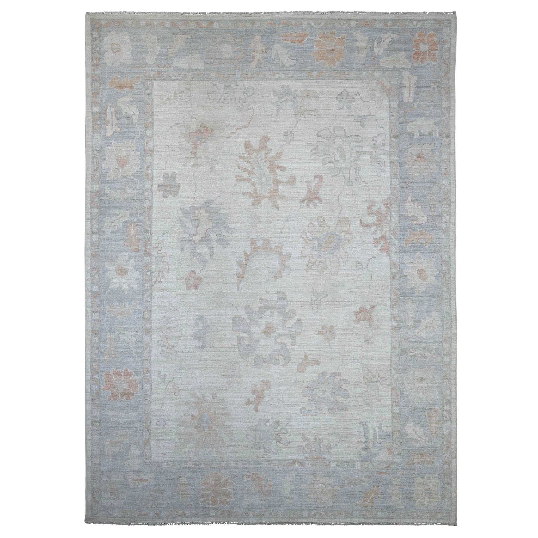 Oushak-And-Peshawar-Hand-Knotted-Rug-114740
