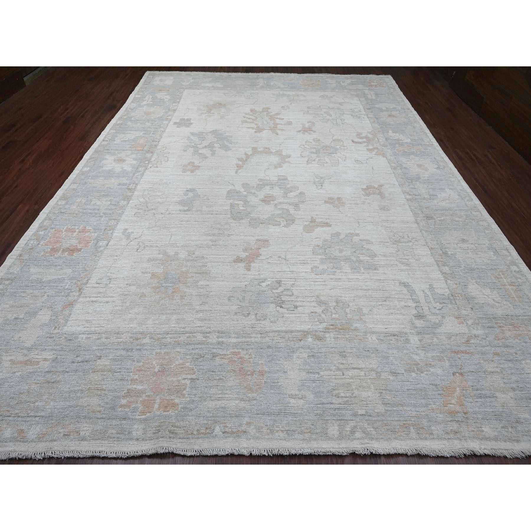 Oushak-And-Peshawar-Hand-Knotted-Rug-114740