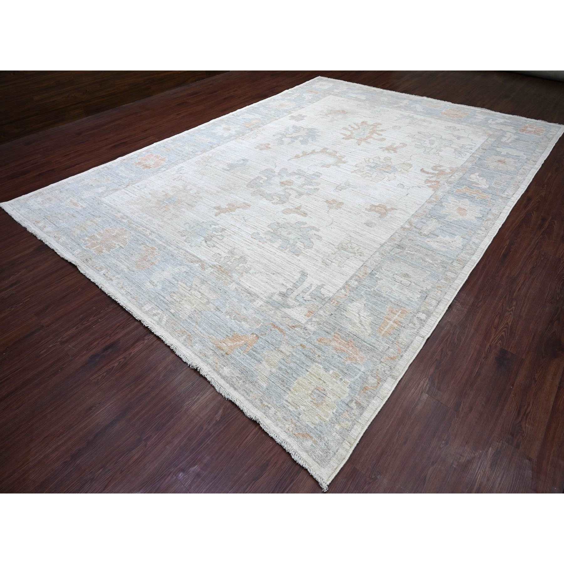 Oushak-And-Peshawar-Hand-Knotted-Rug-114740