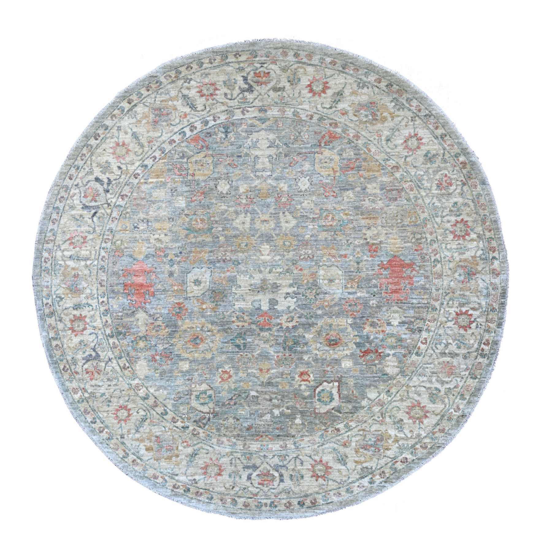 Oushak-And-Peshawar-Hand-Knotted-Rug-114795