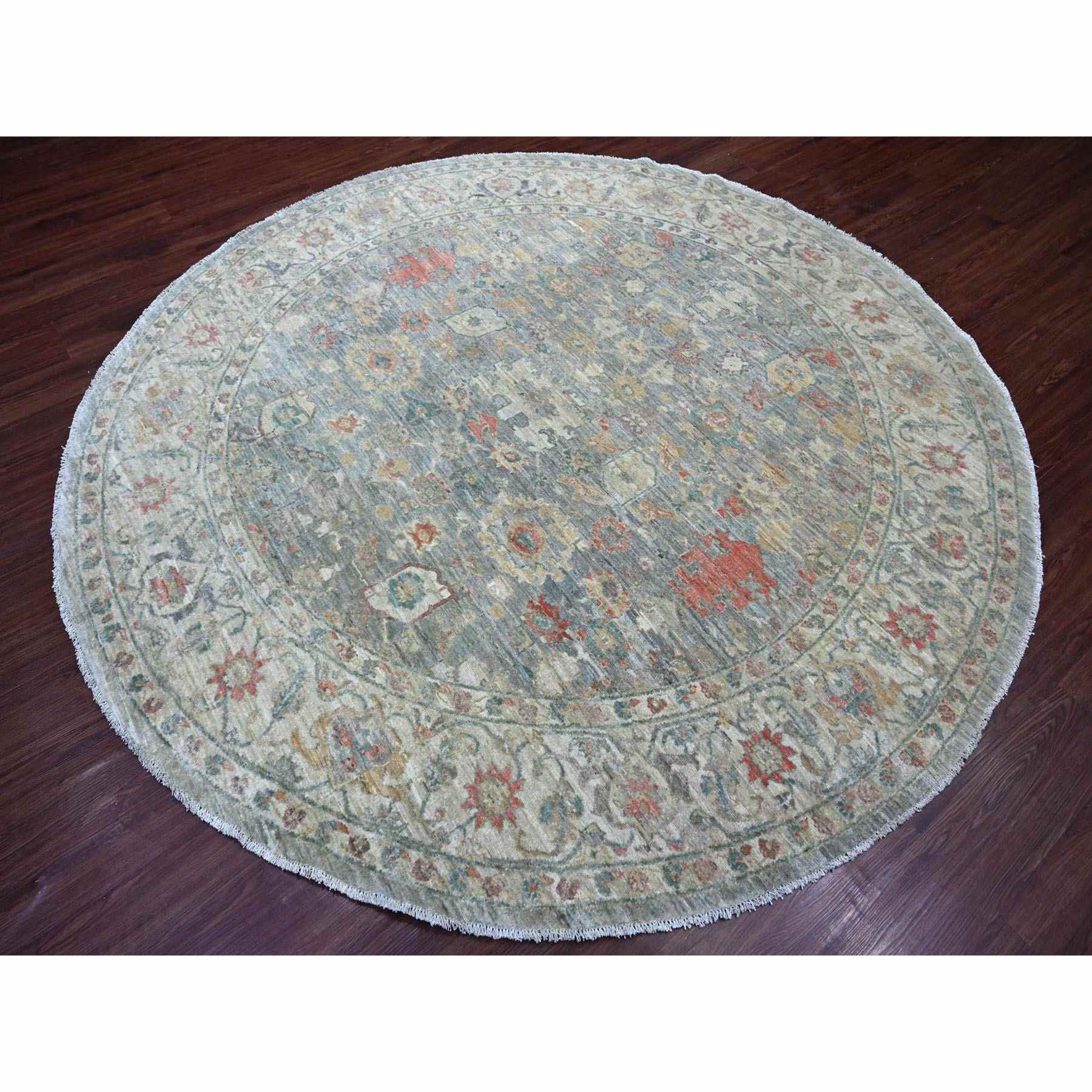 Oushak-And-Peshawar-Hand-Knotted-Rug-114795