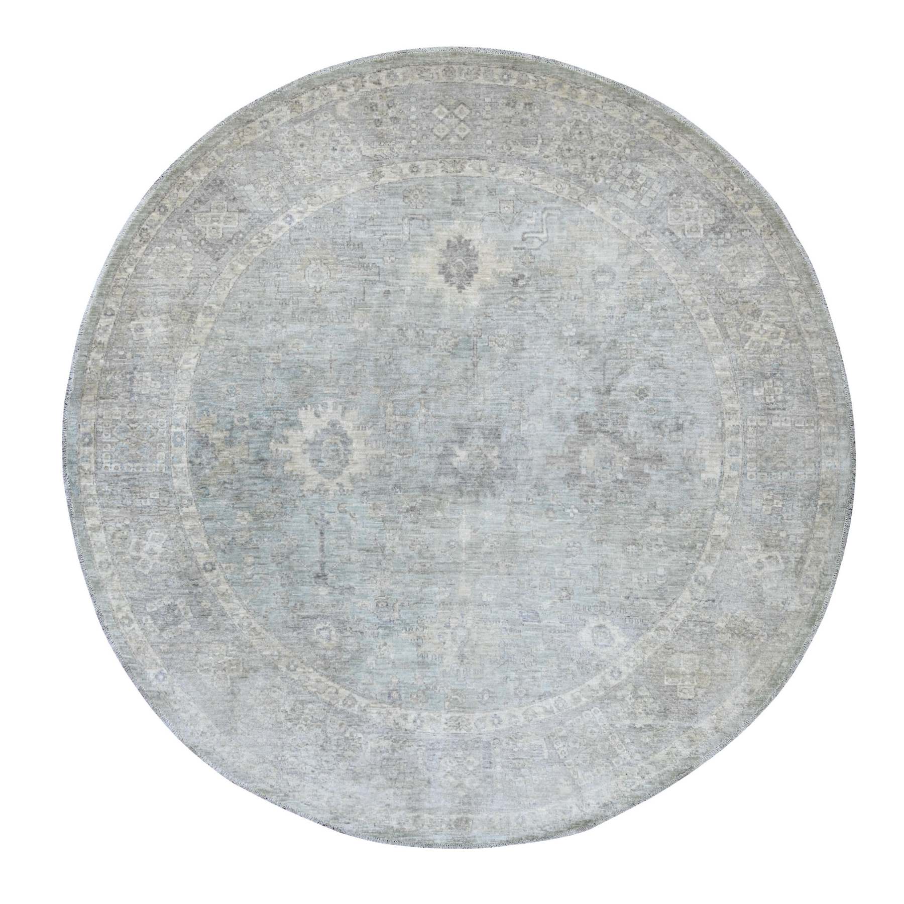 Oushak-And-Peshawar-Hand-Knotted-Rug-114800