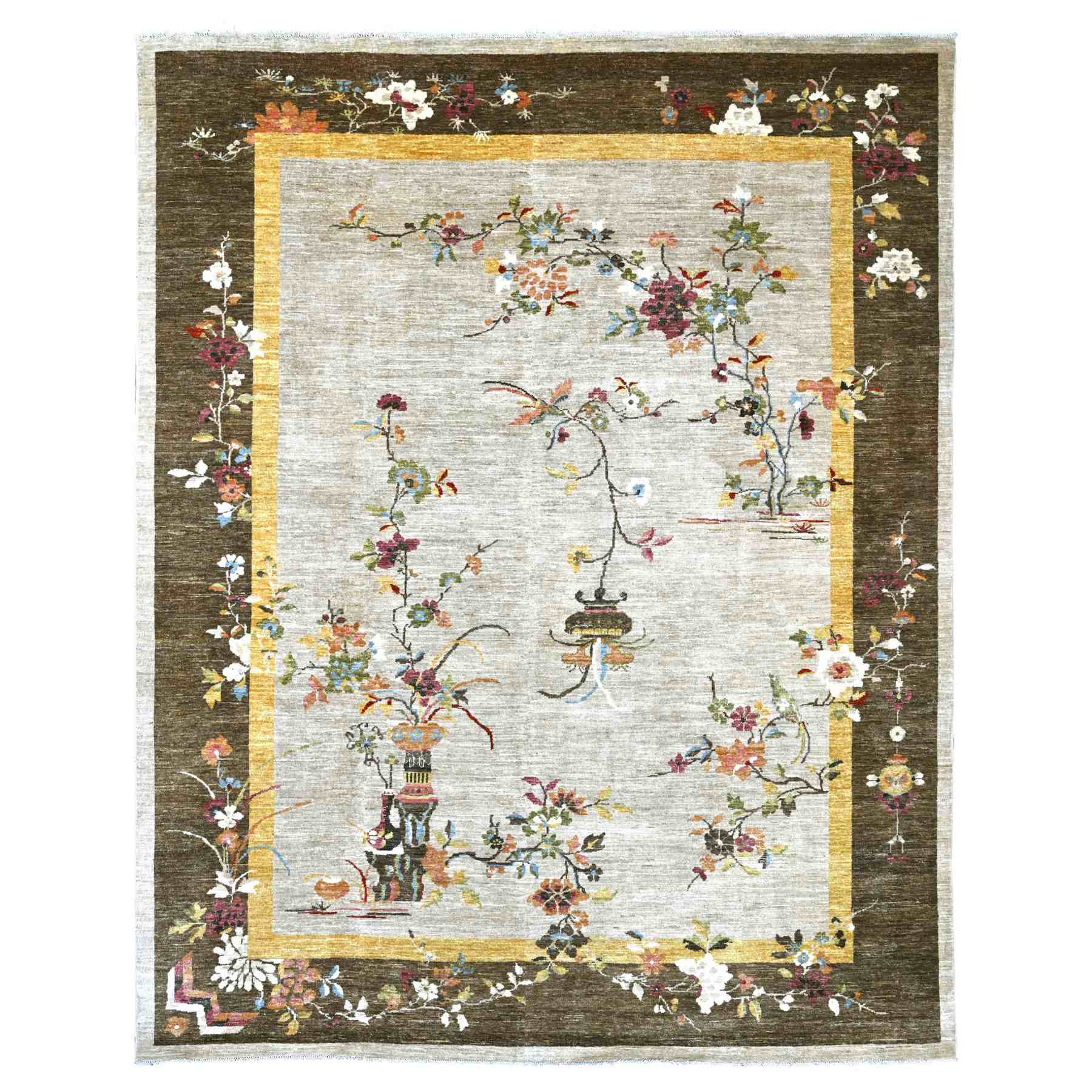 Oushak-And-Peshawar-Hand-Knotted-Rug-114805