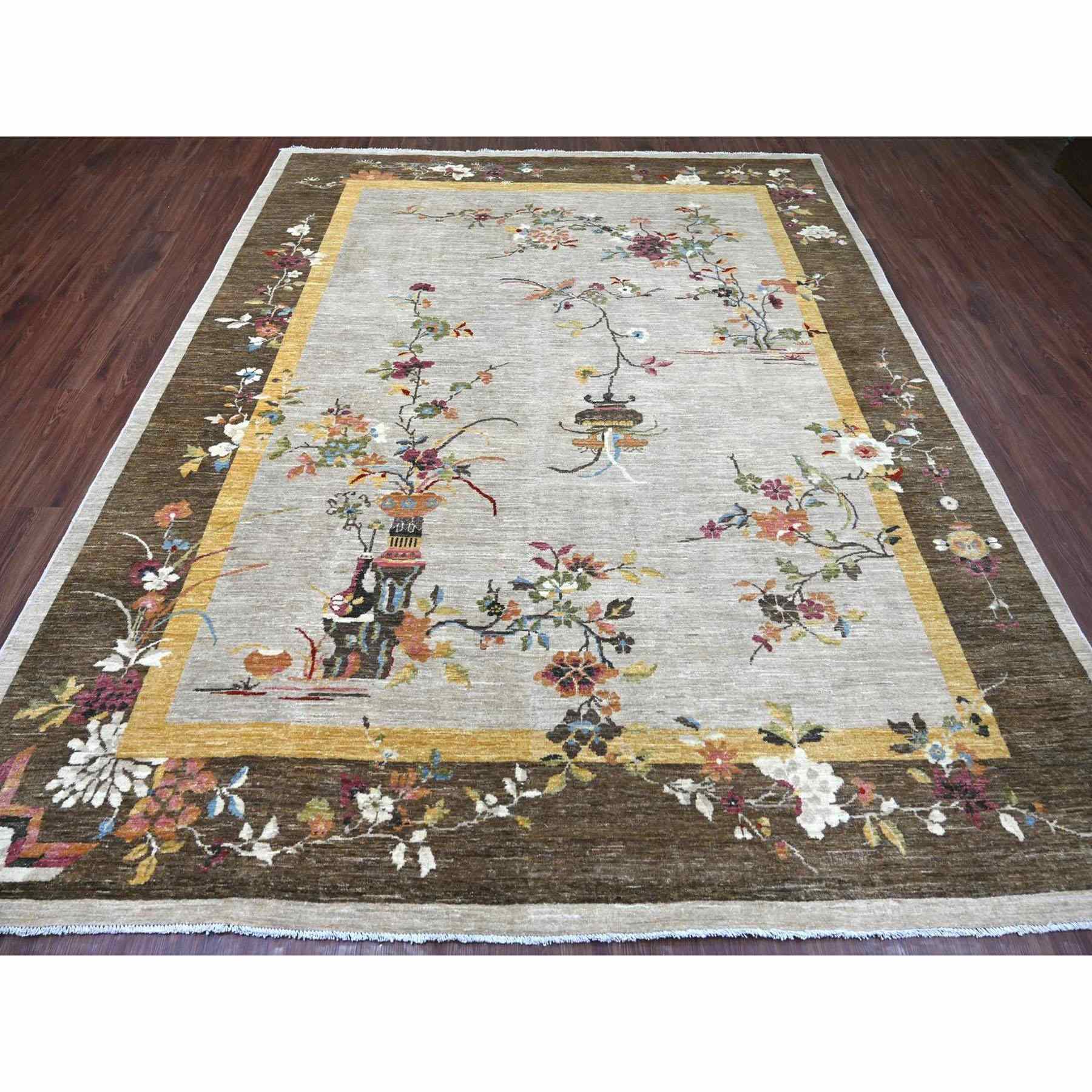 Oushak-And-Peshawar-Hand-Knotted-Rug-114805