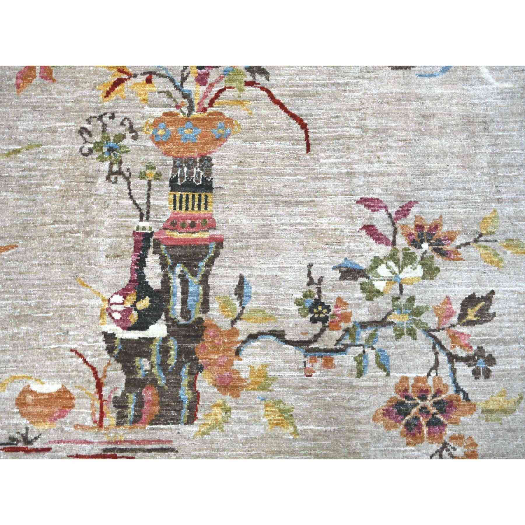 Oushak-And-Peshawar-Hand-Knotted-Rug-114805