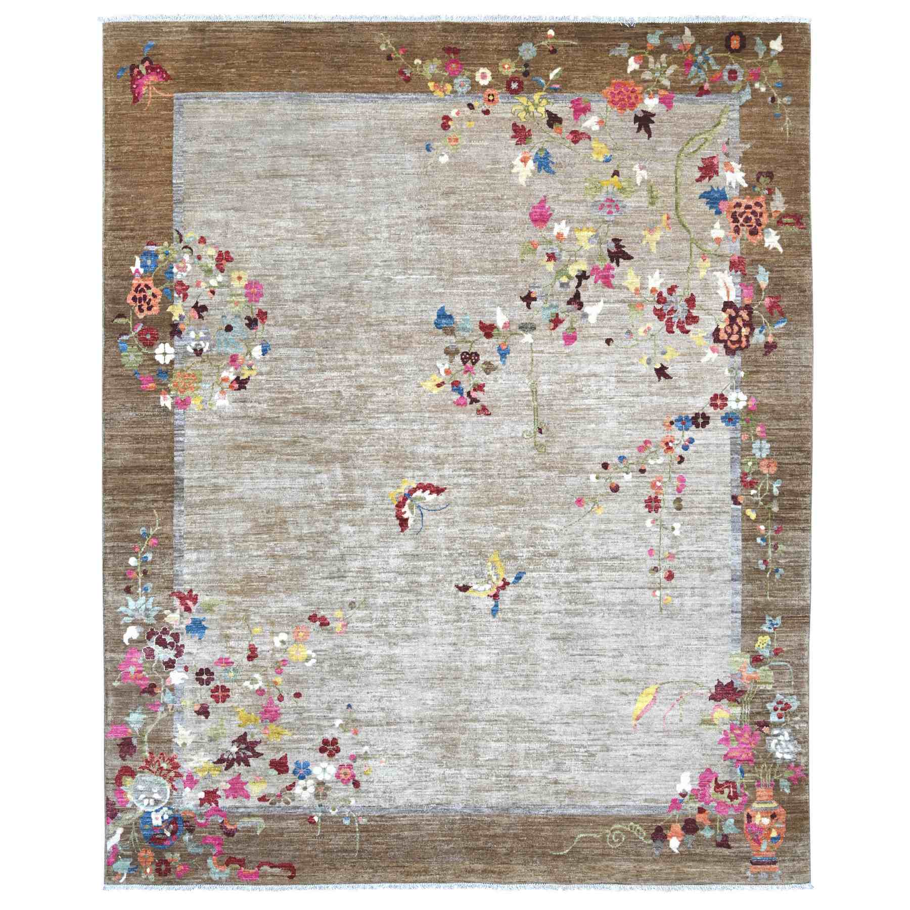 Oushak-And-Peshawar-Hand-Knotted-Rug-114810