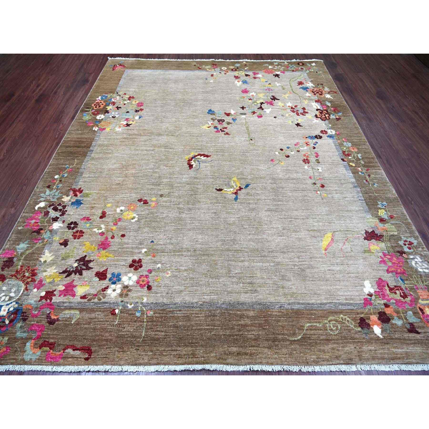 Oushak-And-Peshawar-Hand-Knotted-Rug-114810