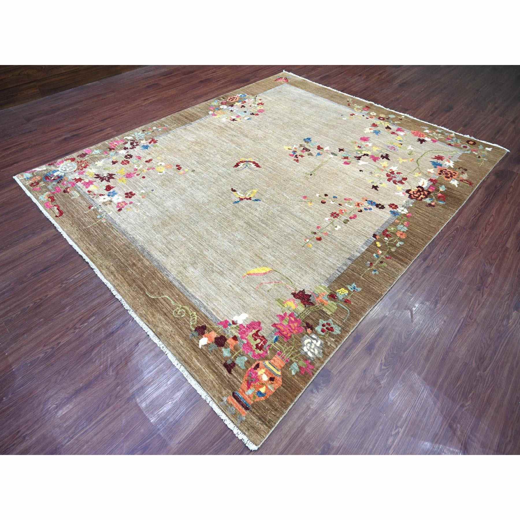Oushak-And-Peshawar-Hand-Knotted-Rug-114810