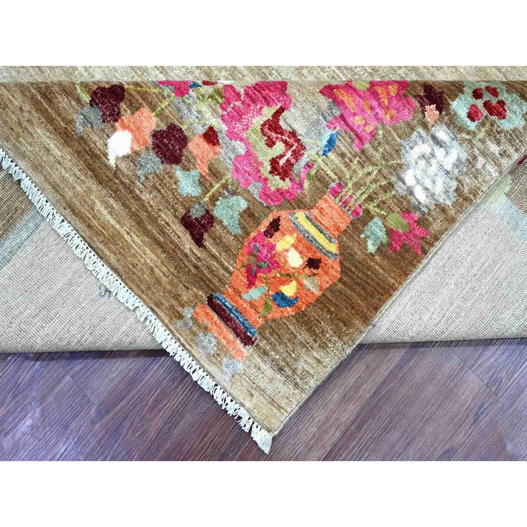Oushak-And-Peshawar-Hand-Knotted-Rug-114810