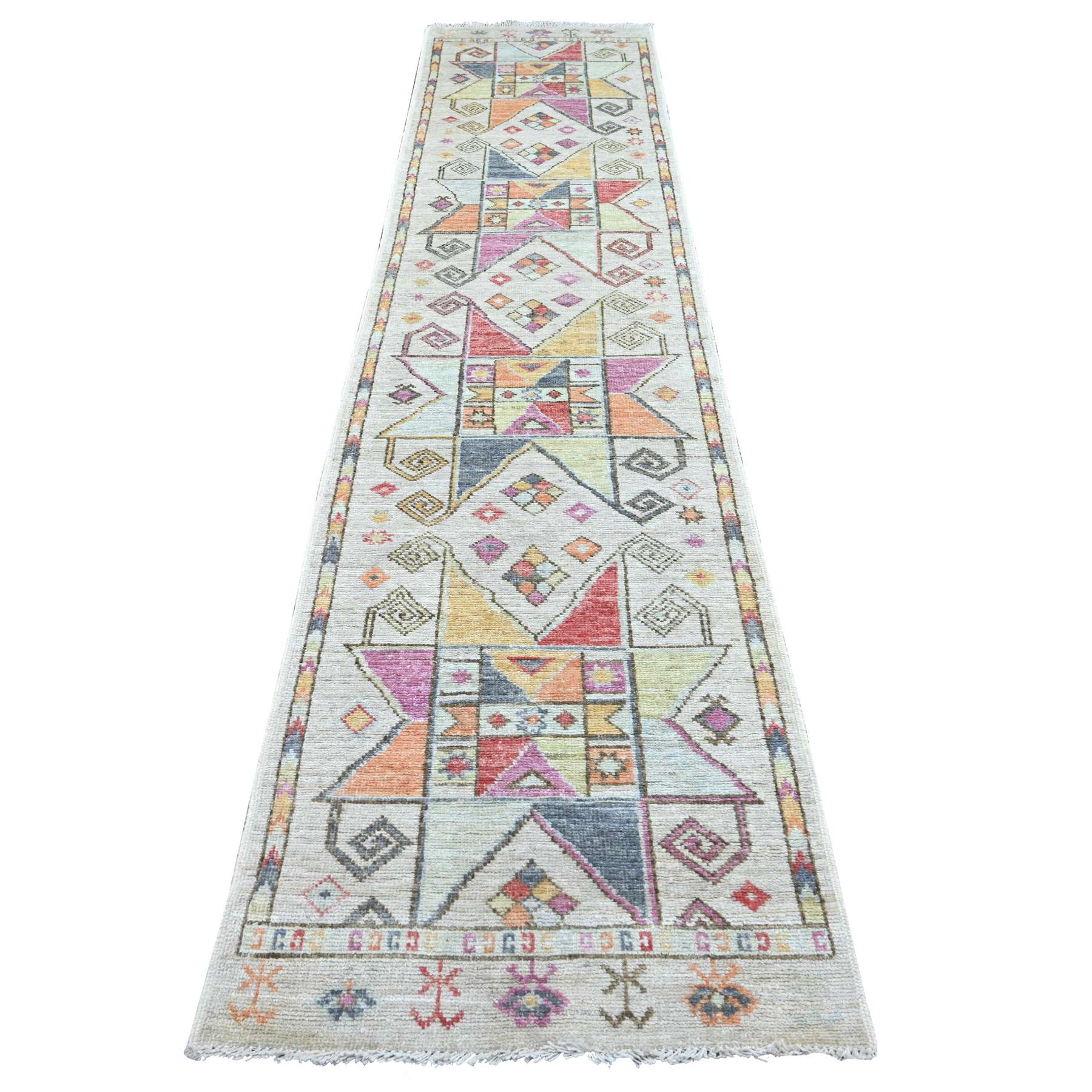 Tribal-Geometric-Hand-Knotted-Rug-112545