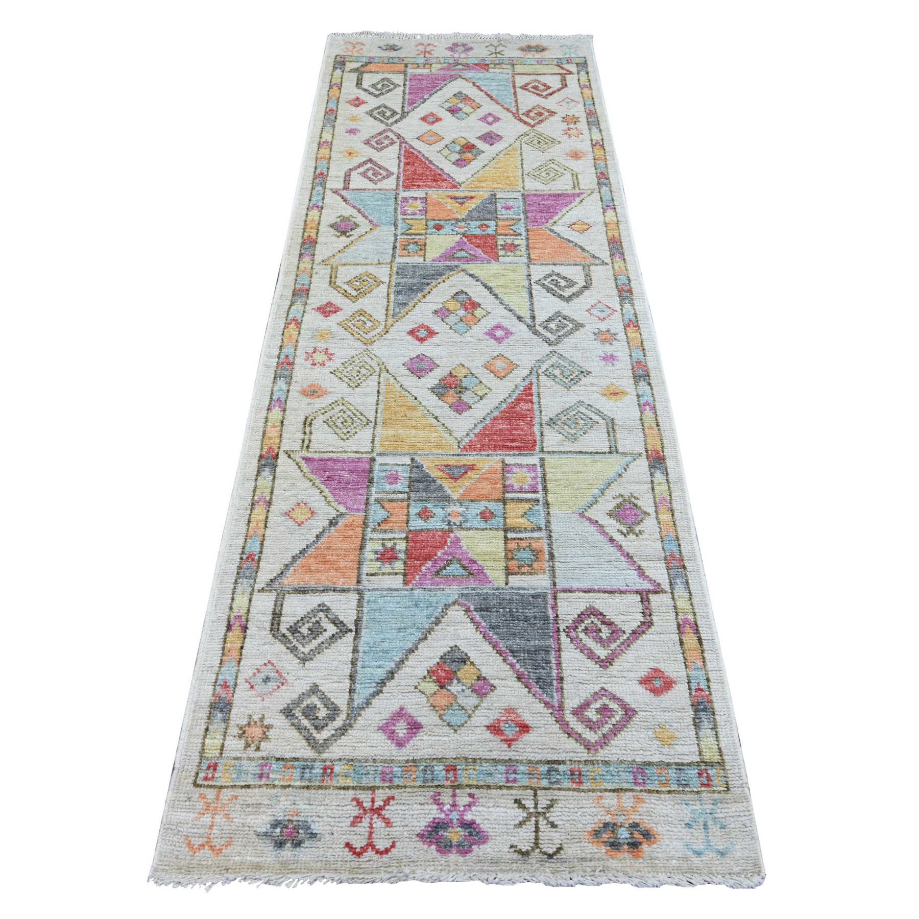 Tribal-Geometric-Hand-Knotted-Rug-112580