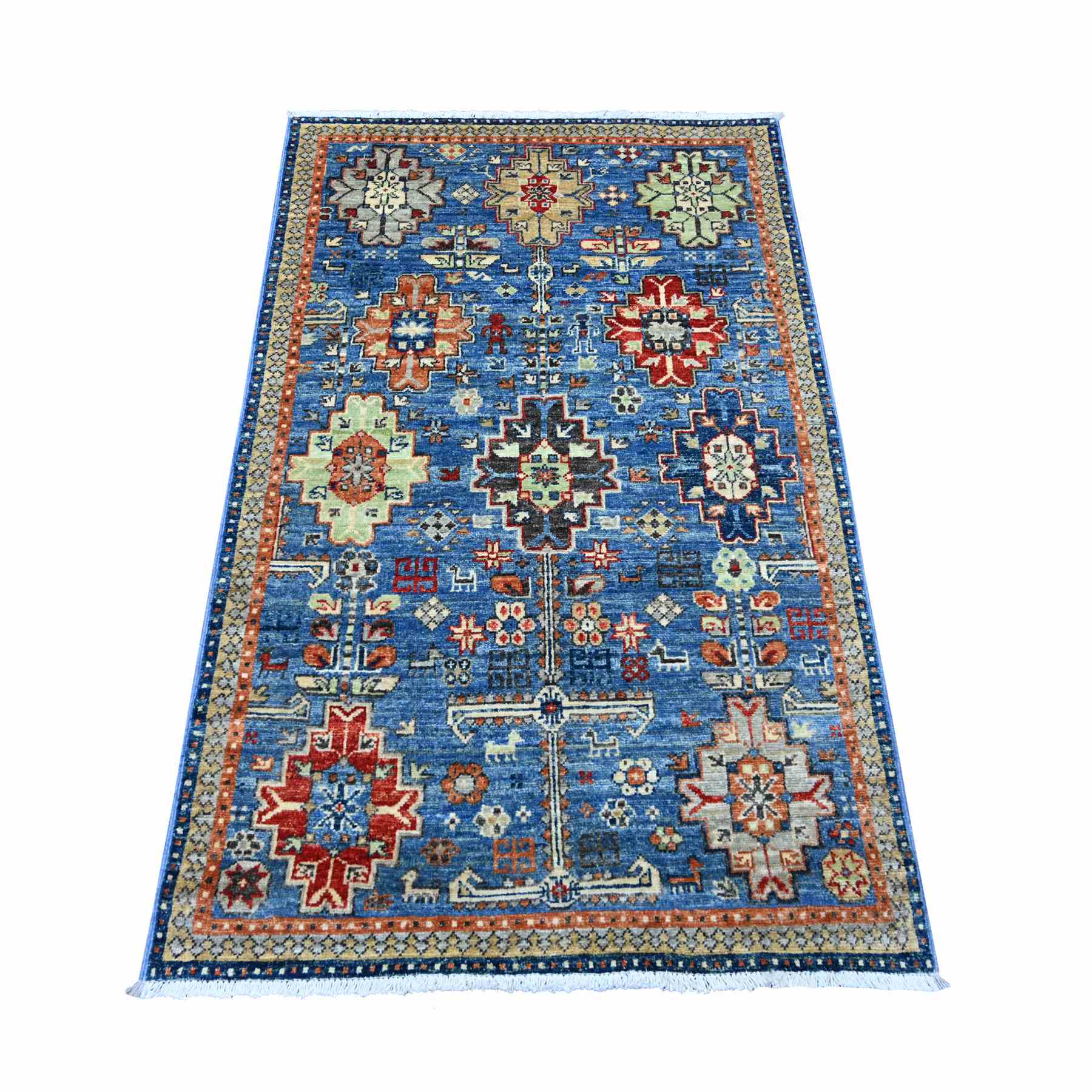 Tribal-Geometric-Hand-Knotted-Rug-112695