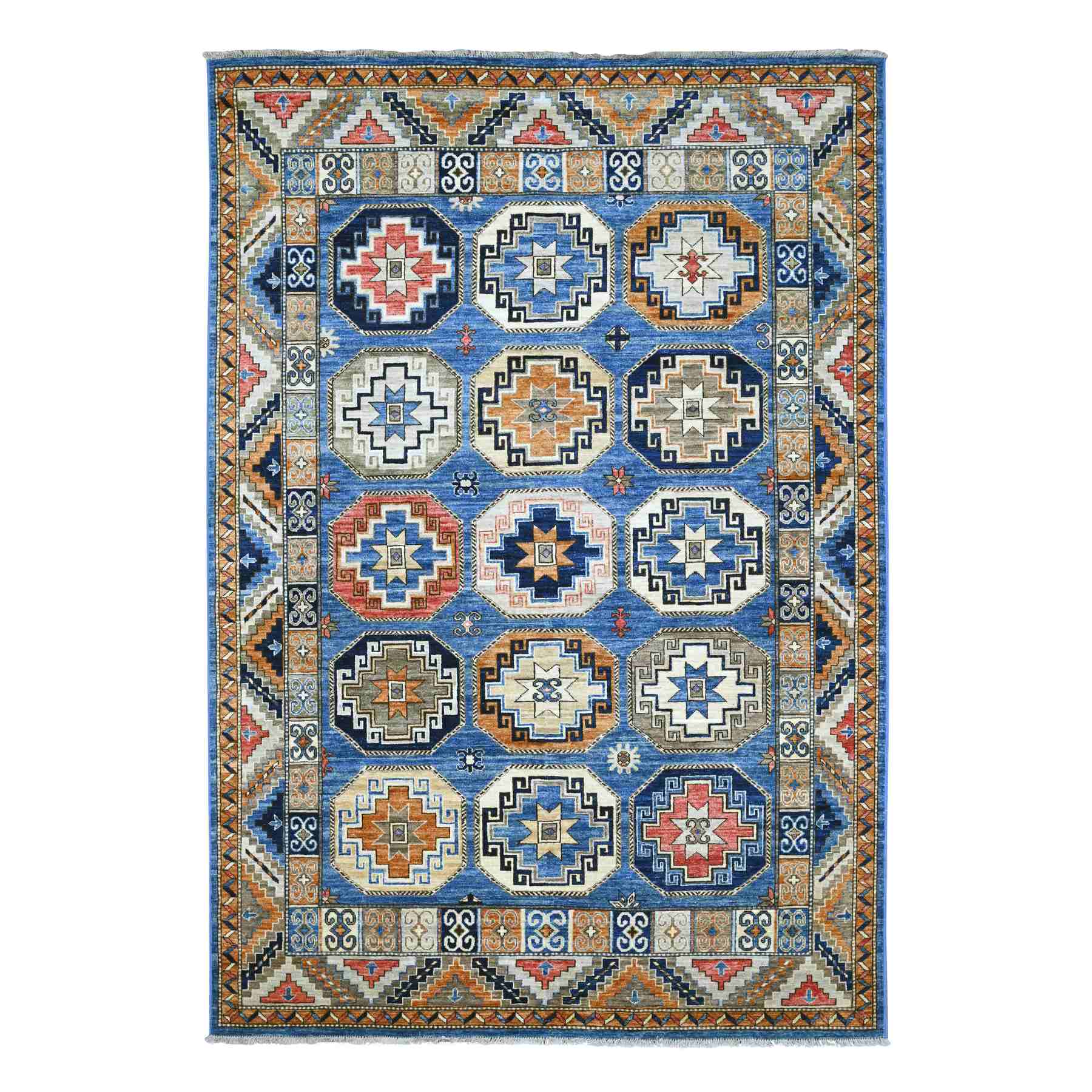 Tribal-Geometric-Hand-Knotted-Rug-112700