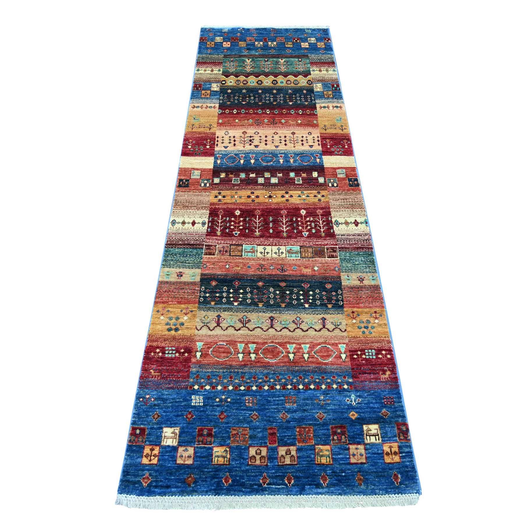 Tribal-Geometric-Hand-Knotted-Rug-112835