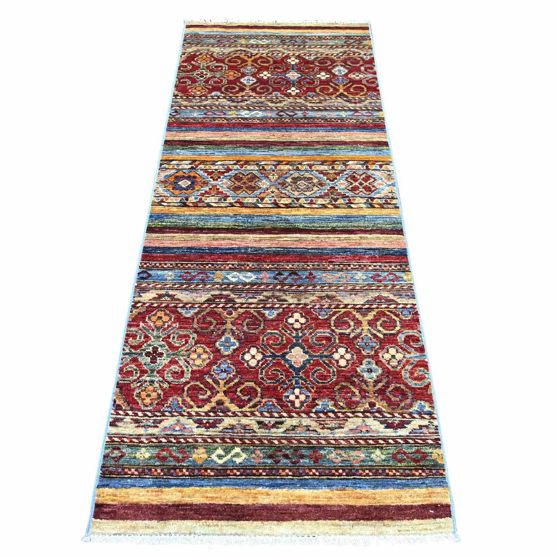 Tribal-Geometric-Hand-Knotted-Rug-112840