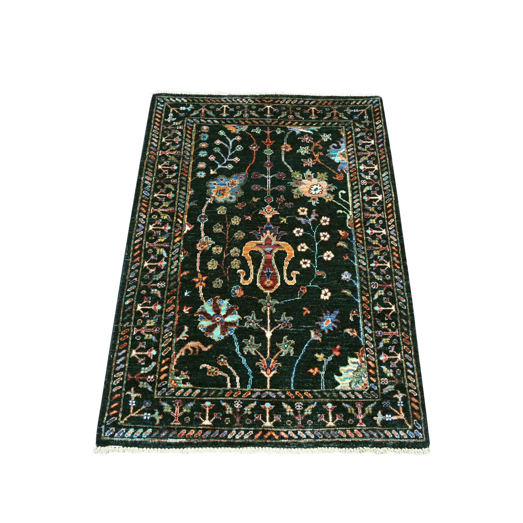 Tribal-Geometric-Hand-Knotted-Rug-112850