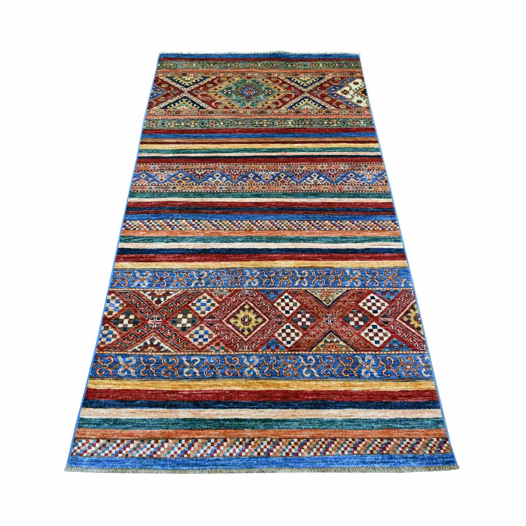 Tribal-Geometric-Hand-Knotted-Rug-112885