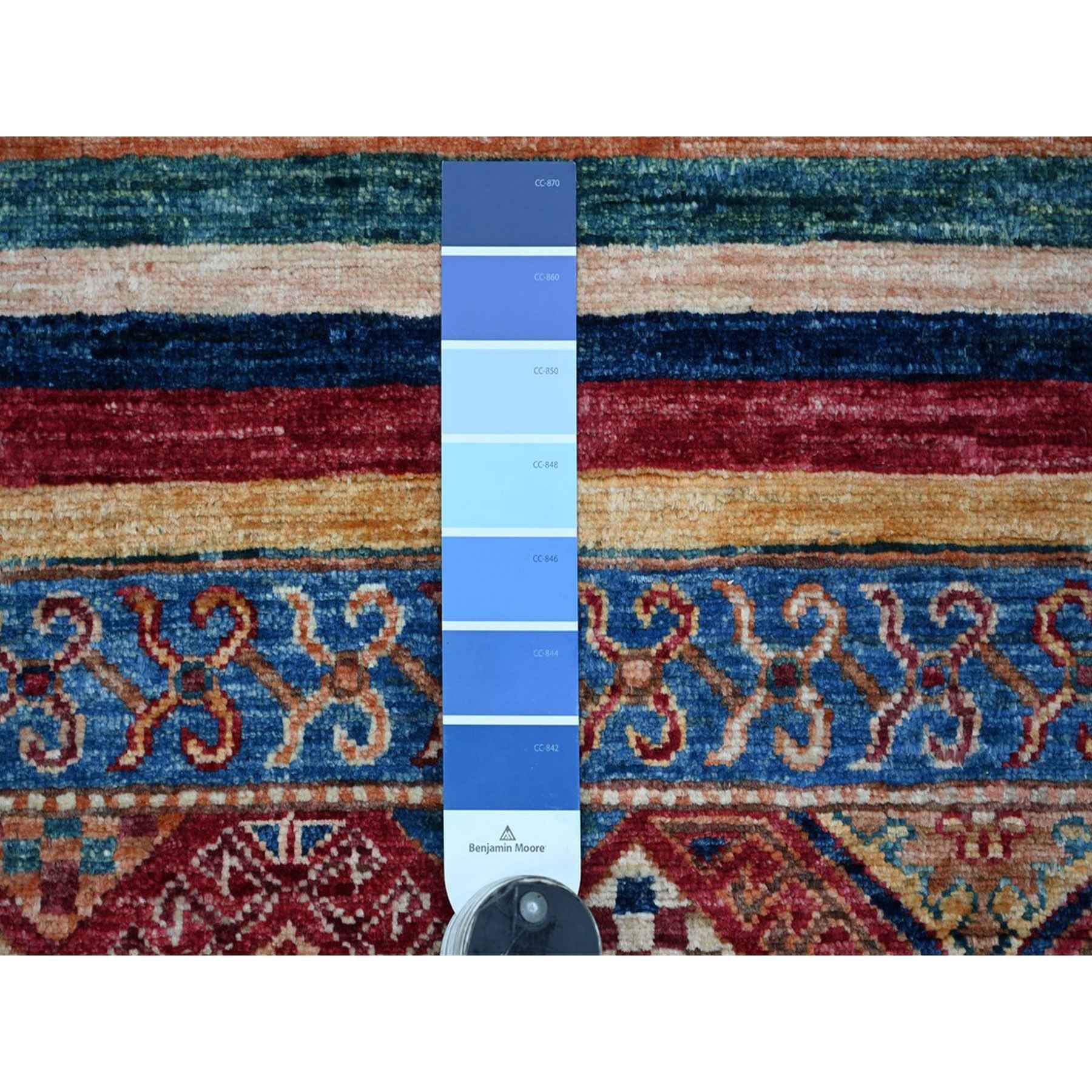 Tribal-Geometric-Hand-Knotted-Rug-112885