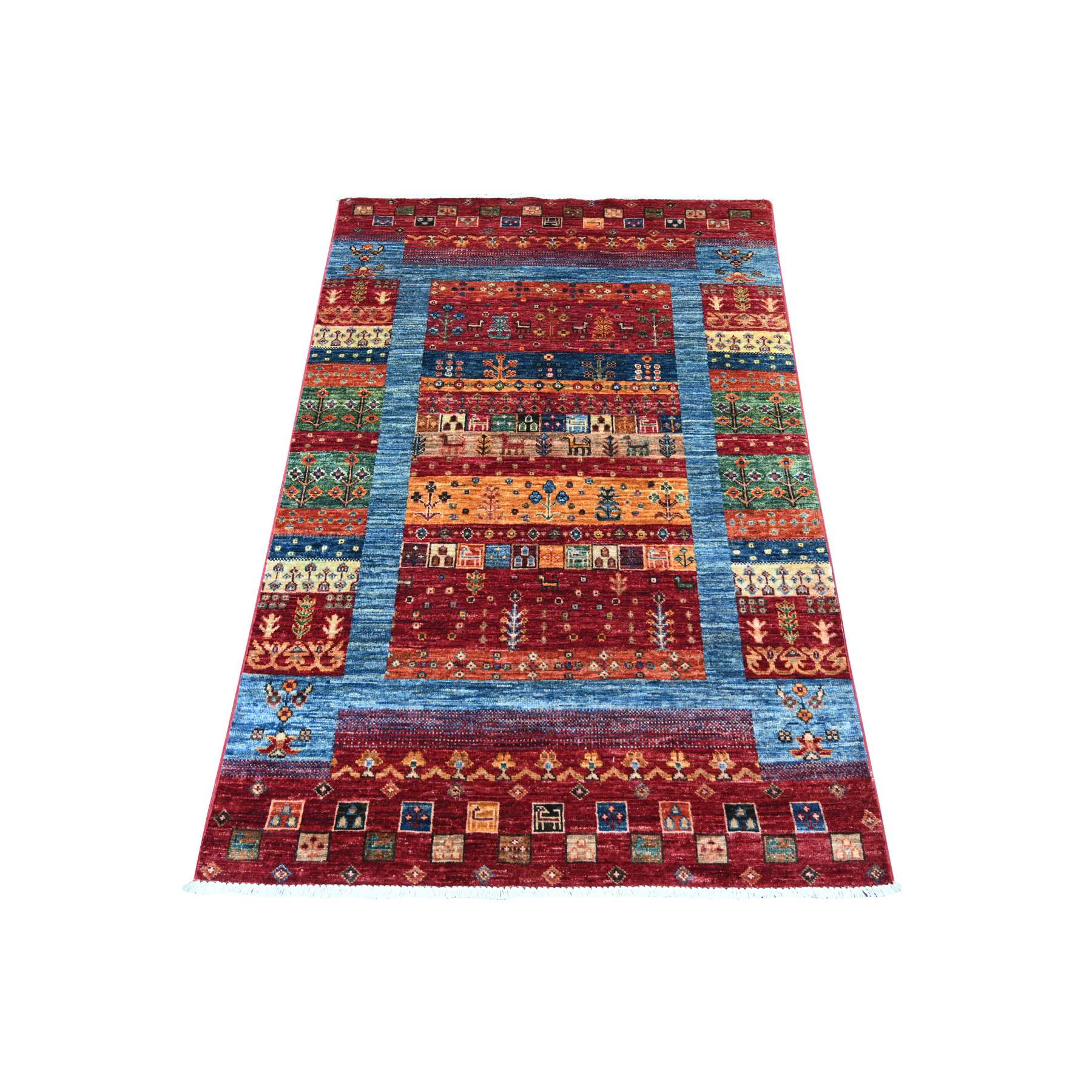 Tribal-Geometric-Hand-Knotted-Rug-112910