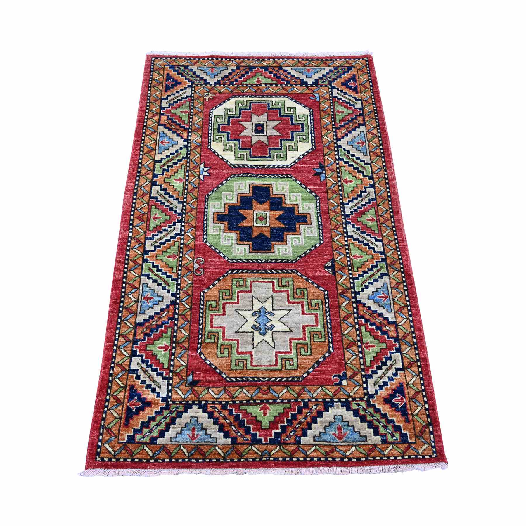 Tribal-Geometric-Hand-Knotted-Rug-112930