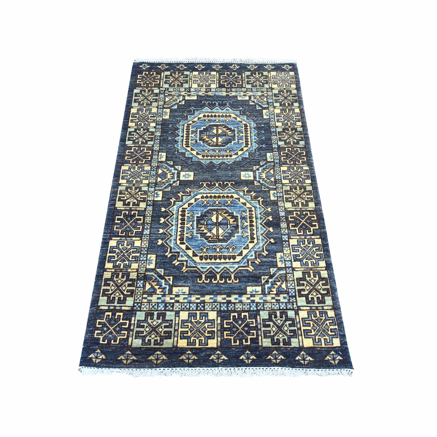 Tribal-Geometric-Hand-Knotted-Rug-112945