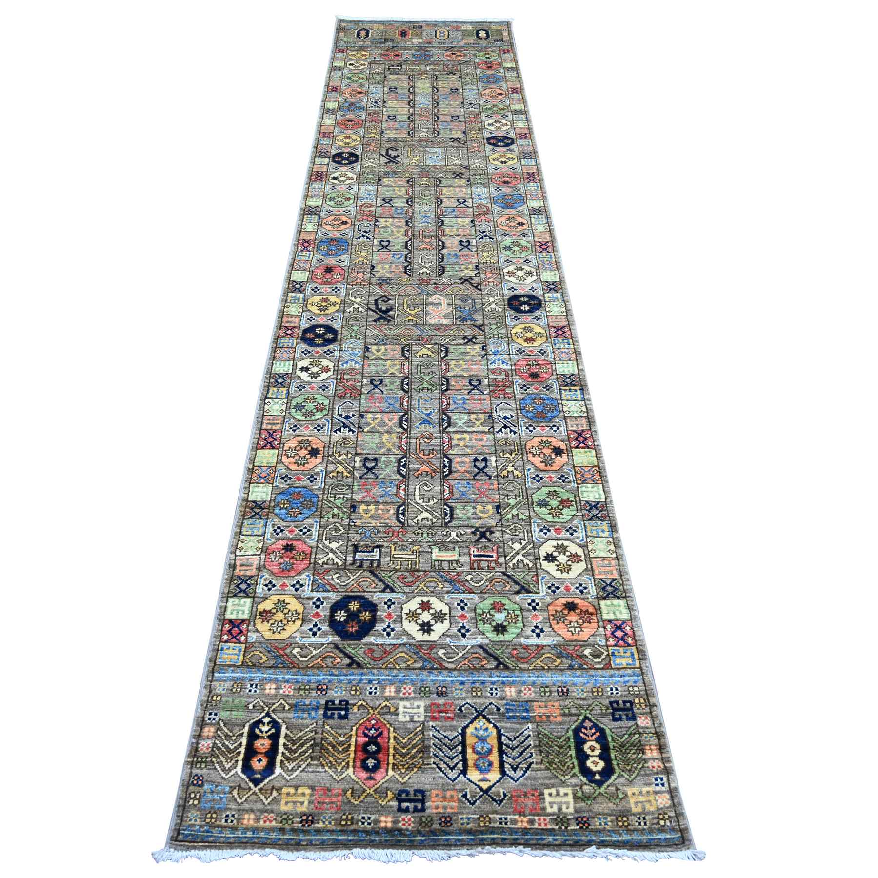Tribal-Geometric-Hand-Knotted-Rug-112950