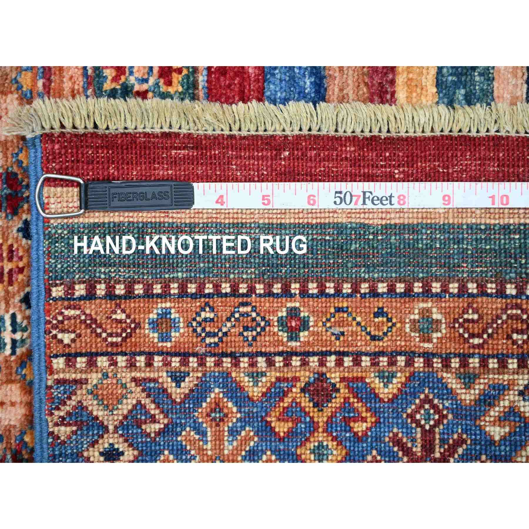 Tribal-Geometric-Hand-Knotted-Rug-112990