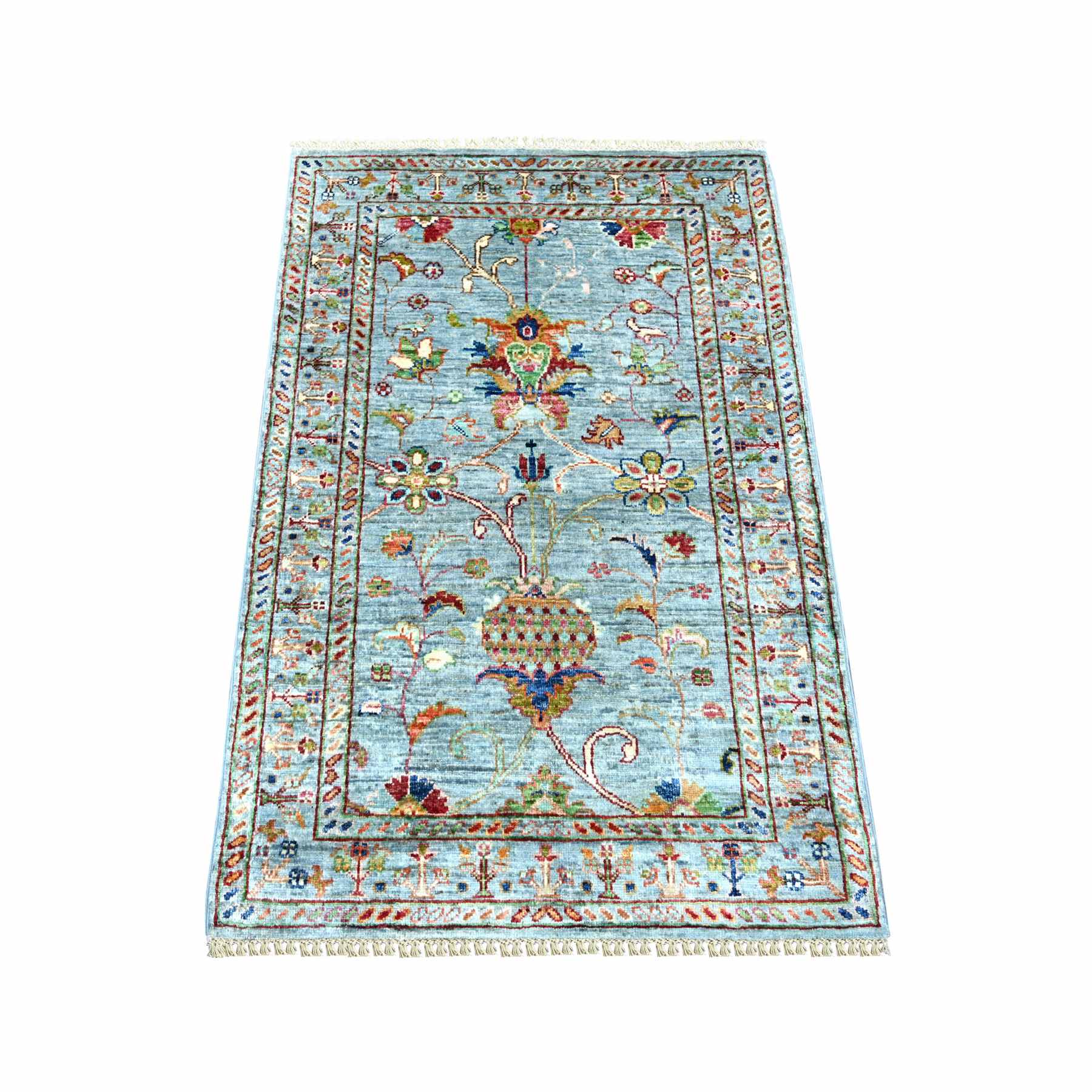 Tribal-Geometric-Hand-Knotted-Rug-113000