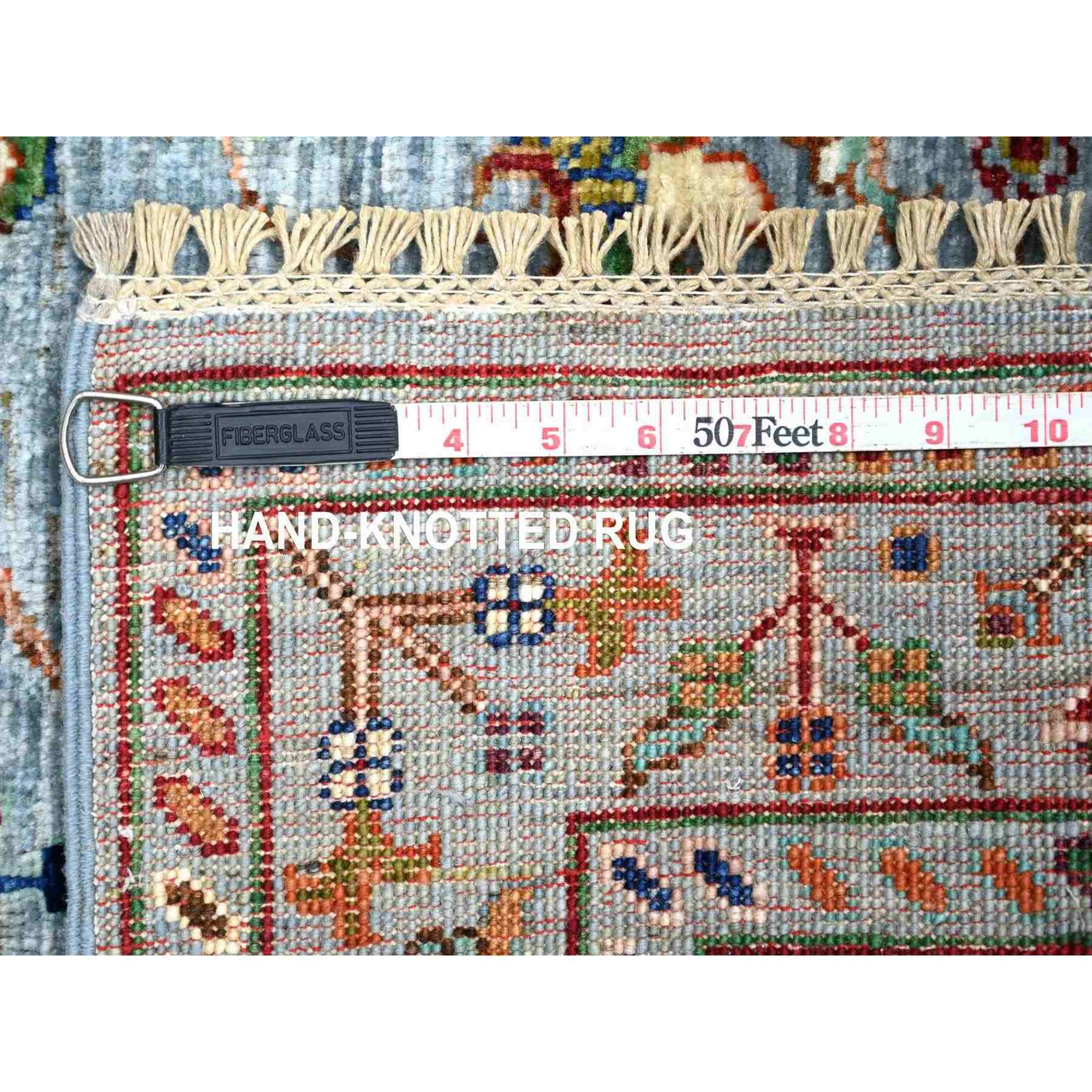 Tribal-Geometric-Hand-Knotted-Rug-113000