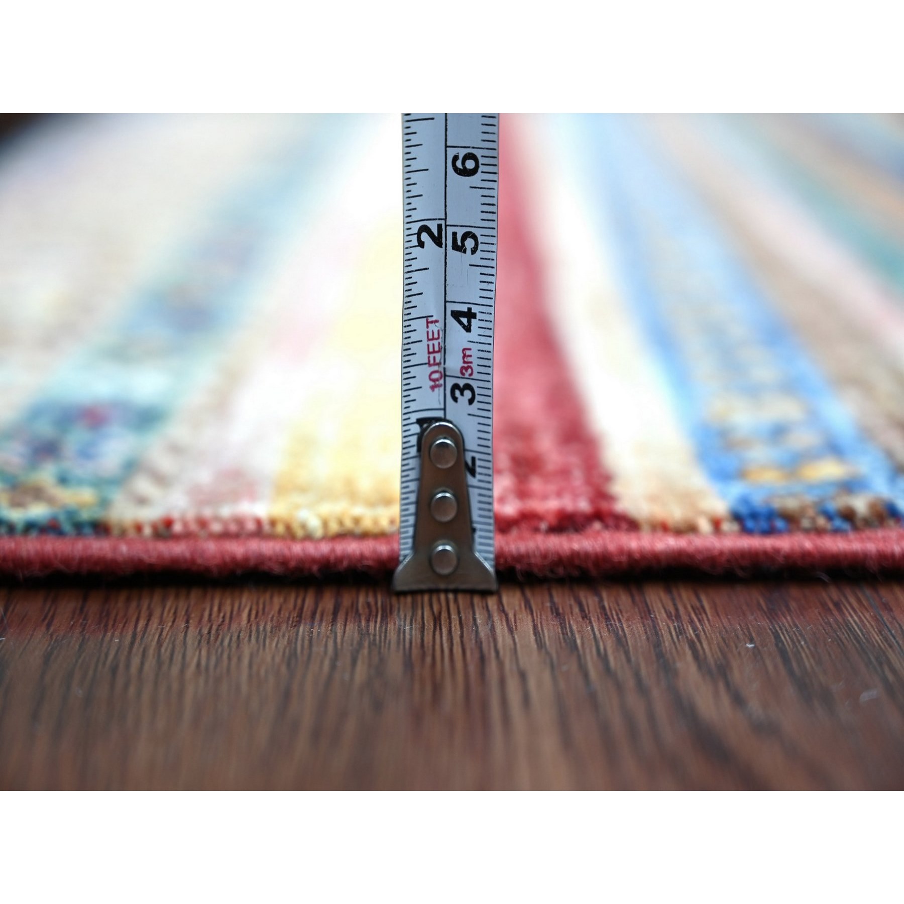 Tribal-Geometric-Hand-Knotted-Rug-113005