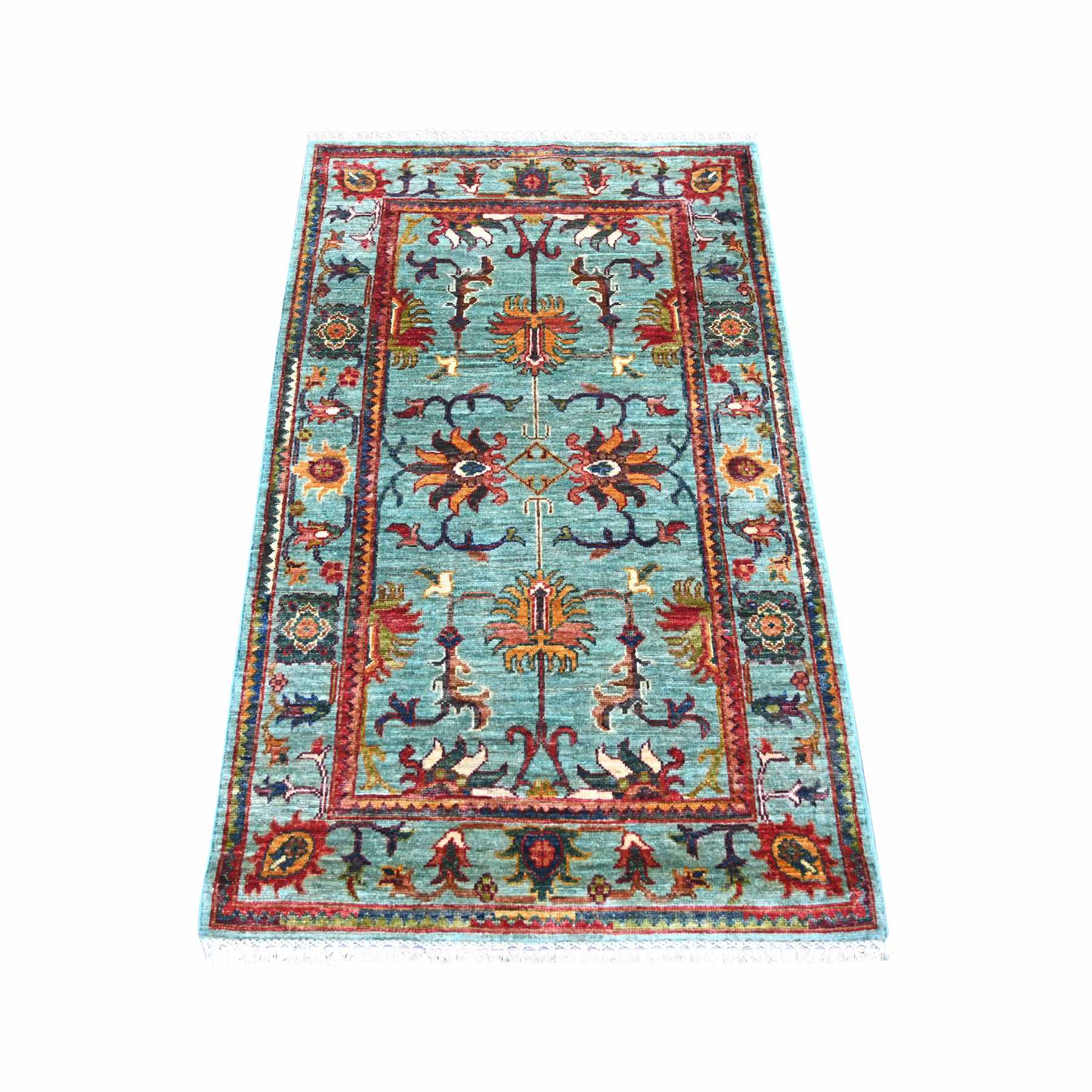 Tribal-Geometric-Hand-Knotted-Rug-113015