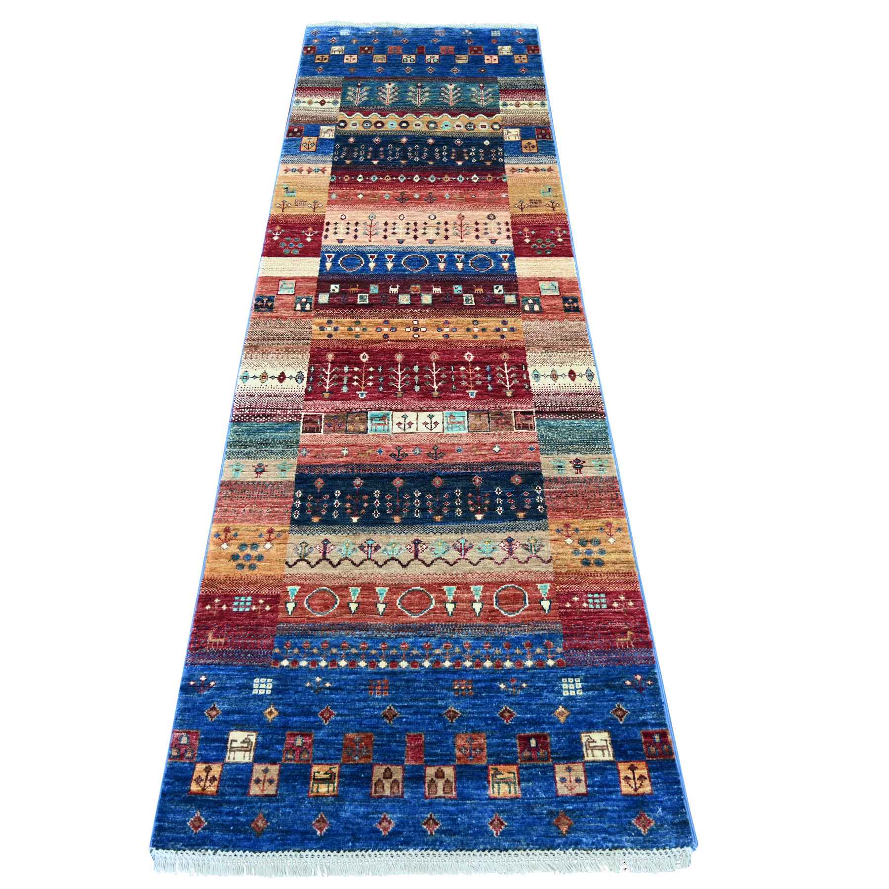 Tribal-Geometric-Hand-Knotted-Rug-113020