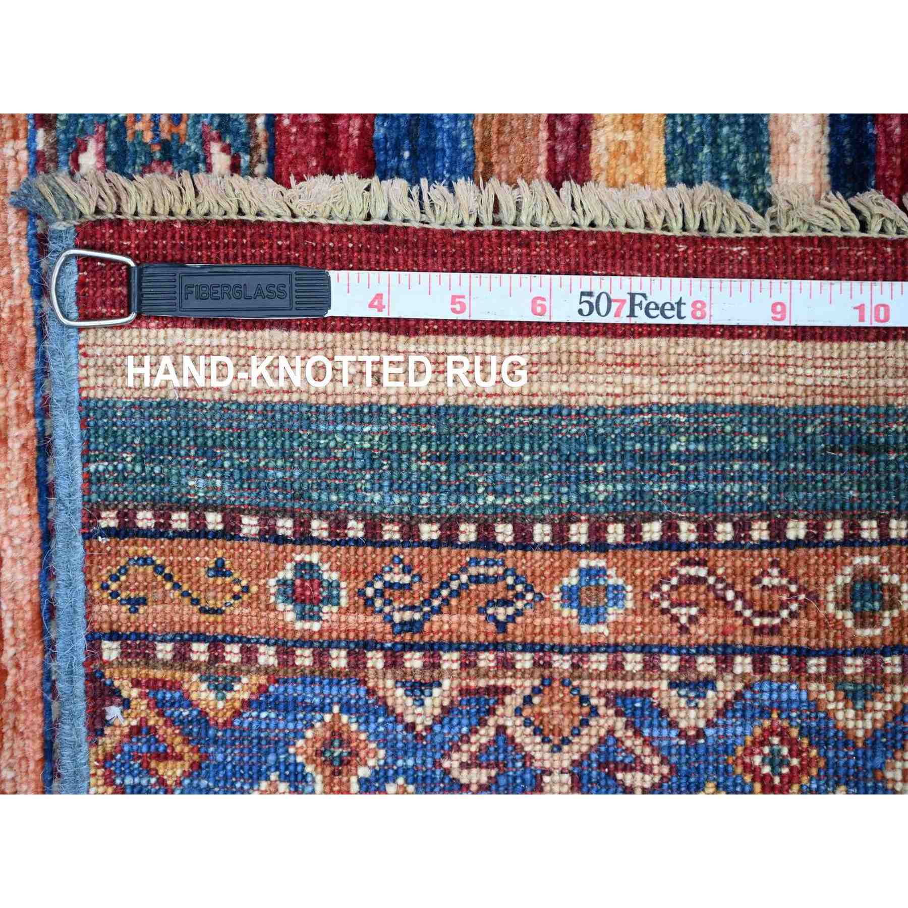 Tribal-Geometric-Hand-Knotted-Rug-113035